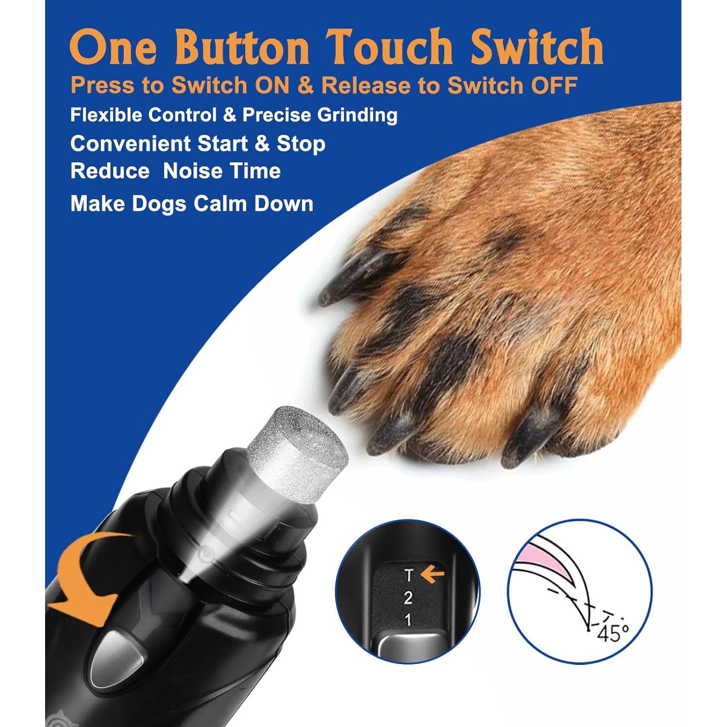 Cortador de Uñas para Perros Petsaunter 2 Velocidades LED