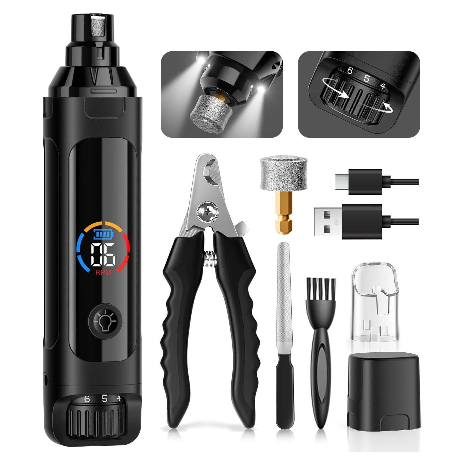 Cortador de Uñas Eléctrico para Mascotas Cuter MX30 - Silencioso y Recargable