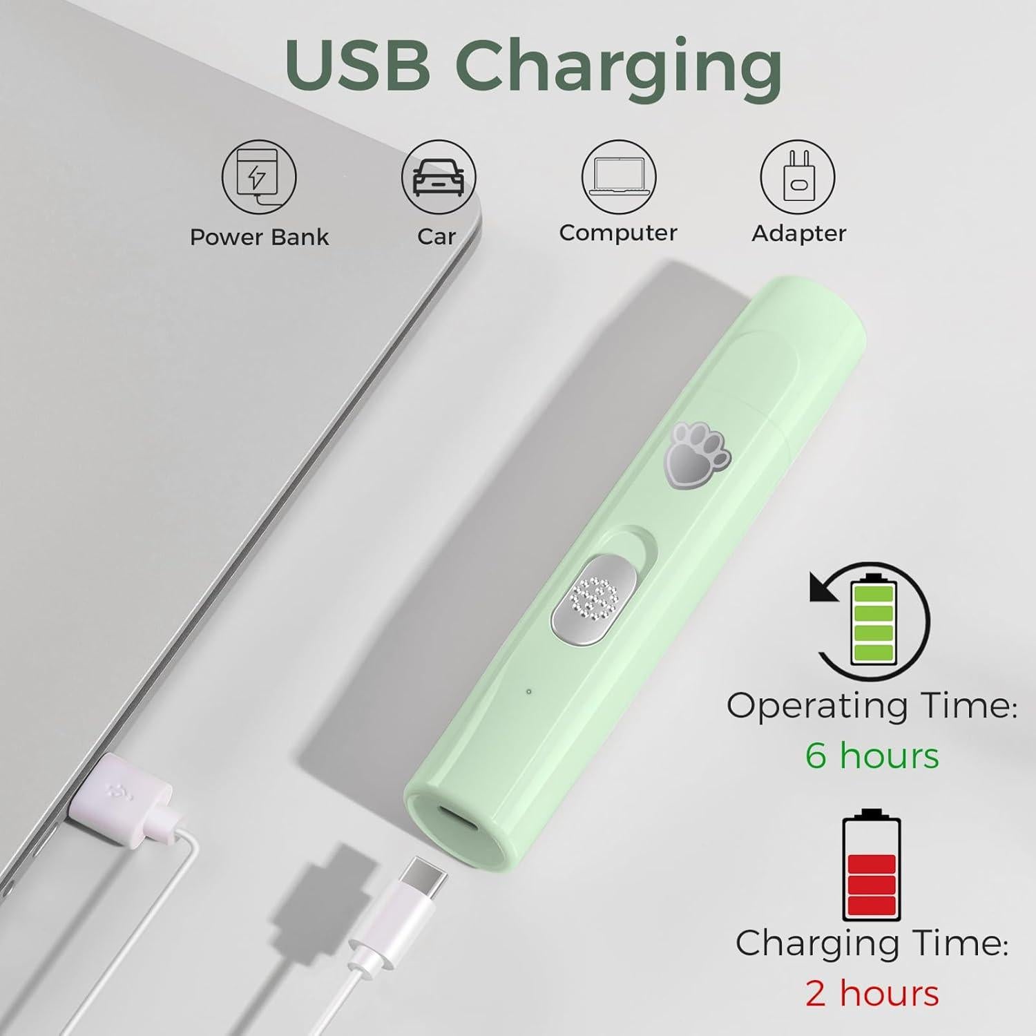 Amoladora de Uñas para Perros VIWIK Recargable 2 Velocidades