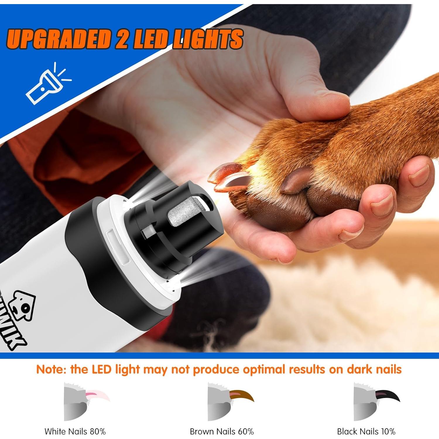 Amoladora de Uñas Eléctrica VIWIK para Perros y Gatos 2 Velocidades