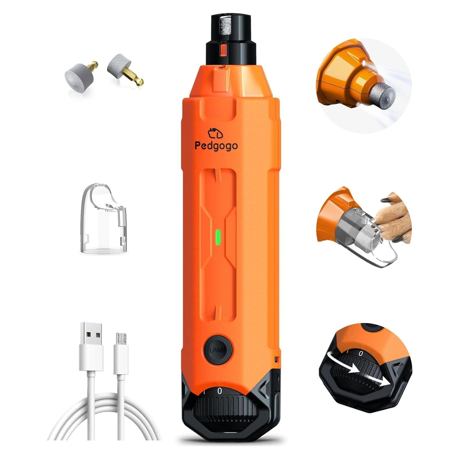 Cortadora de Uñas Eléctrica Pedgogo 12000RPM 6 Velocidades