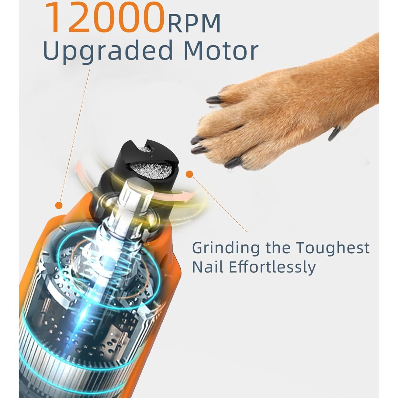 Cortadora de Uñas Eléctrica Pedgogo 12000RPM 6 Velocidades