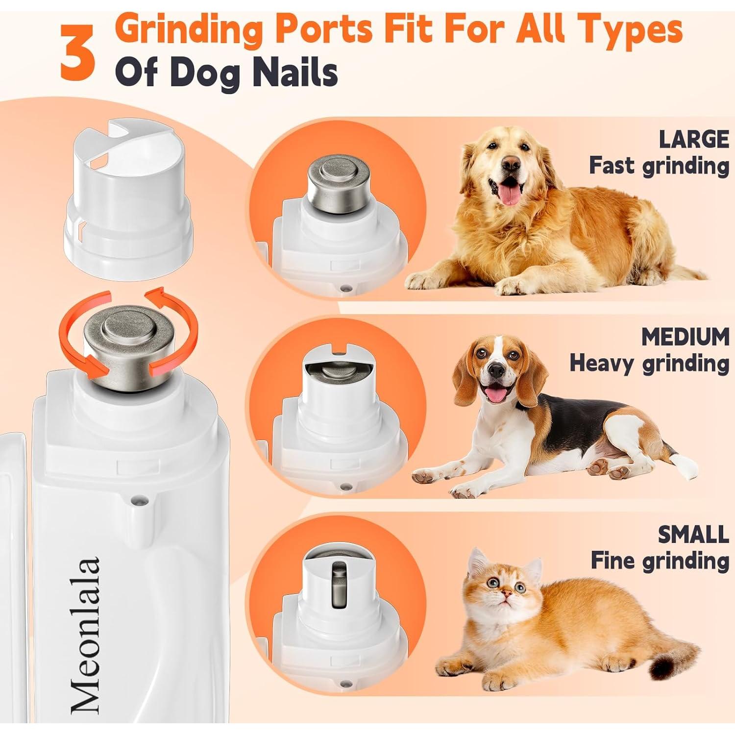 Cortador y Amoladora de Uñas para Perros Meonlala USB 2-en-1