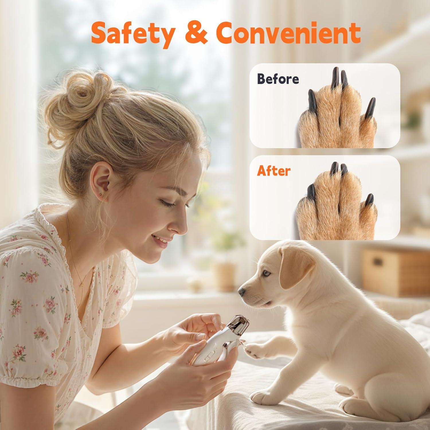 Cortador y Amoladora de Uñas para Perros Meonlala USB 2-en-1