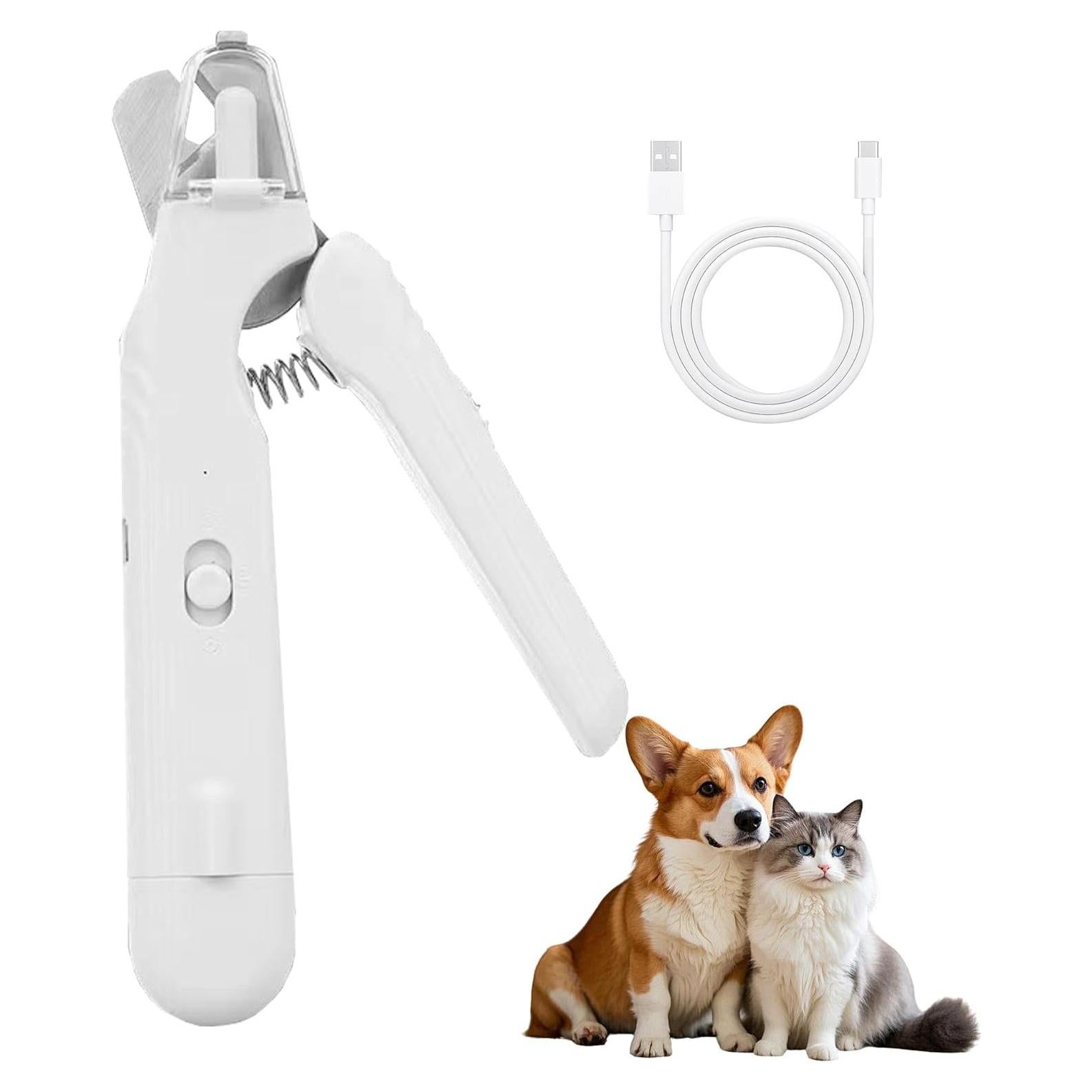 Cortador y Lima de Uñas 2-en-1 MUZMDNI con Luz LED Blanco