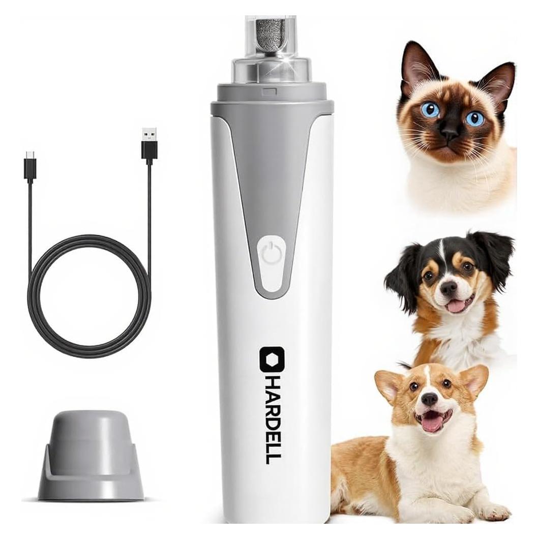 Molinillo de Uñas para Perros HARDELL con 2 Luces LED