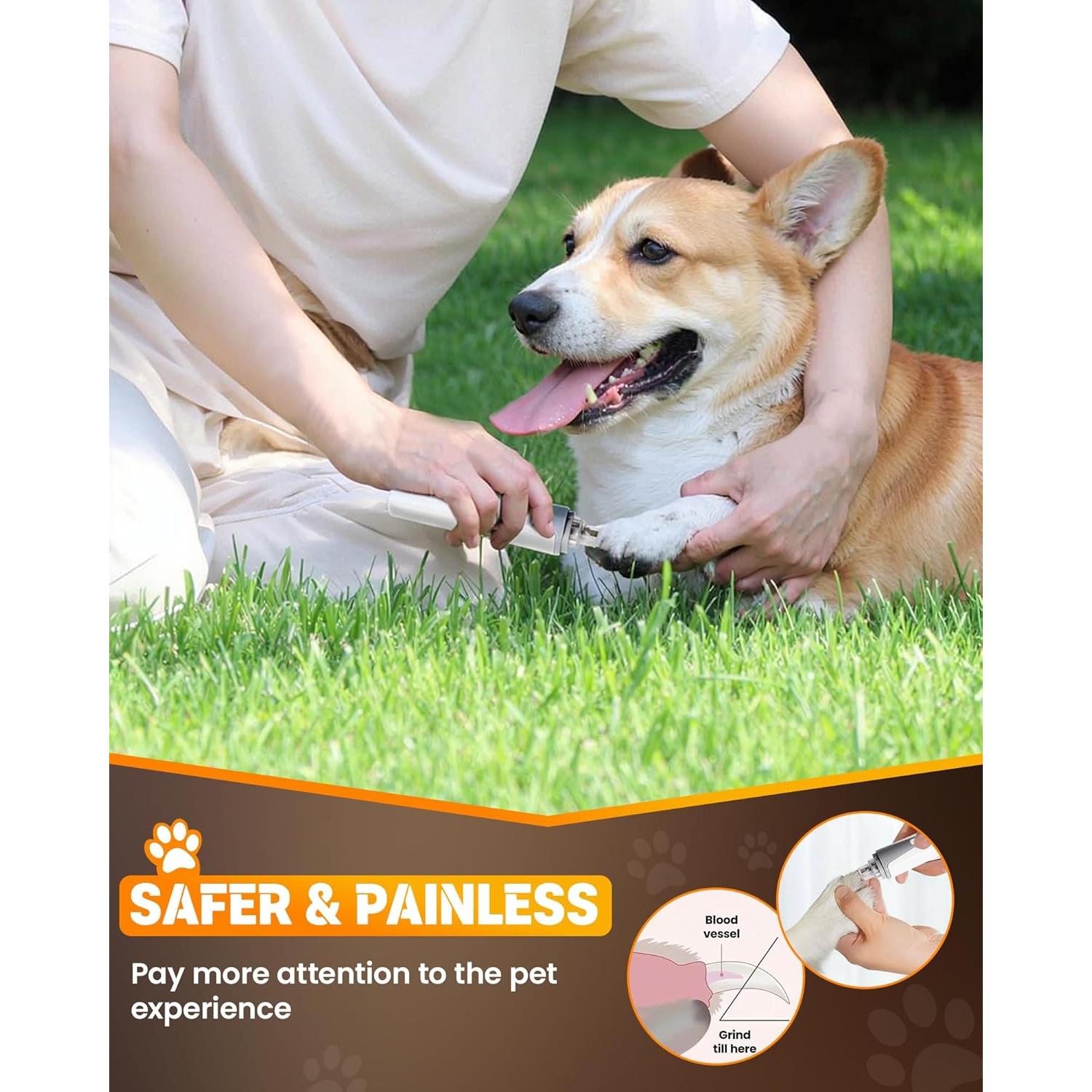 Molinillo de Uñas para Perros HARDELL con 2 Luces LED