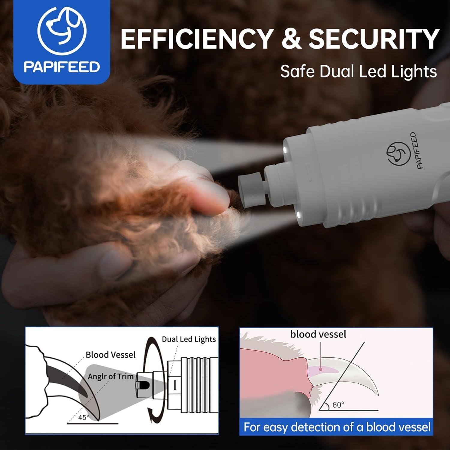 Molinillo Eléctrico Silencioso para Uñas de Perros Mina PF012