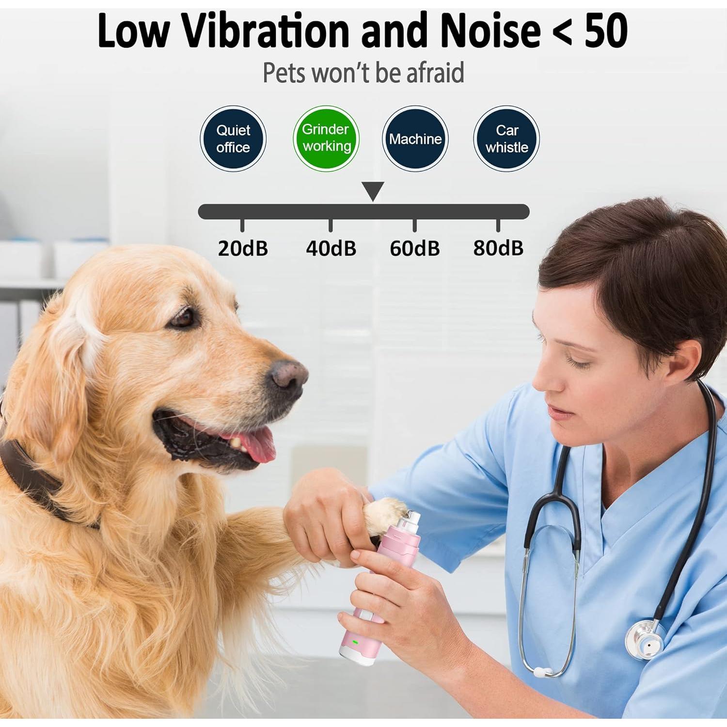 Molinillo de Uñas Eléctrico Casfuy Rosa 2 Velocidades LED