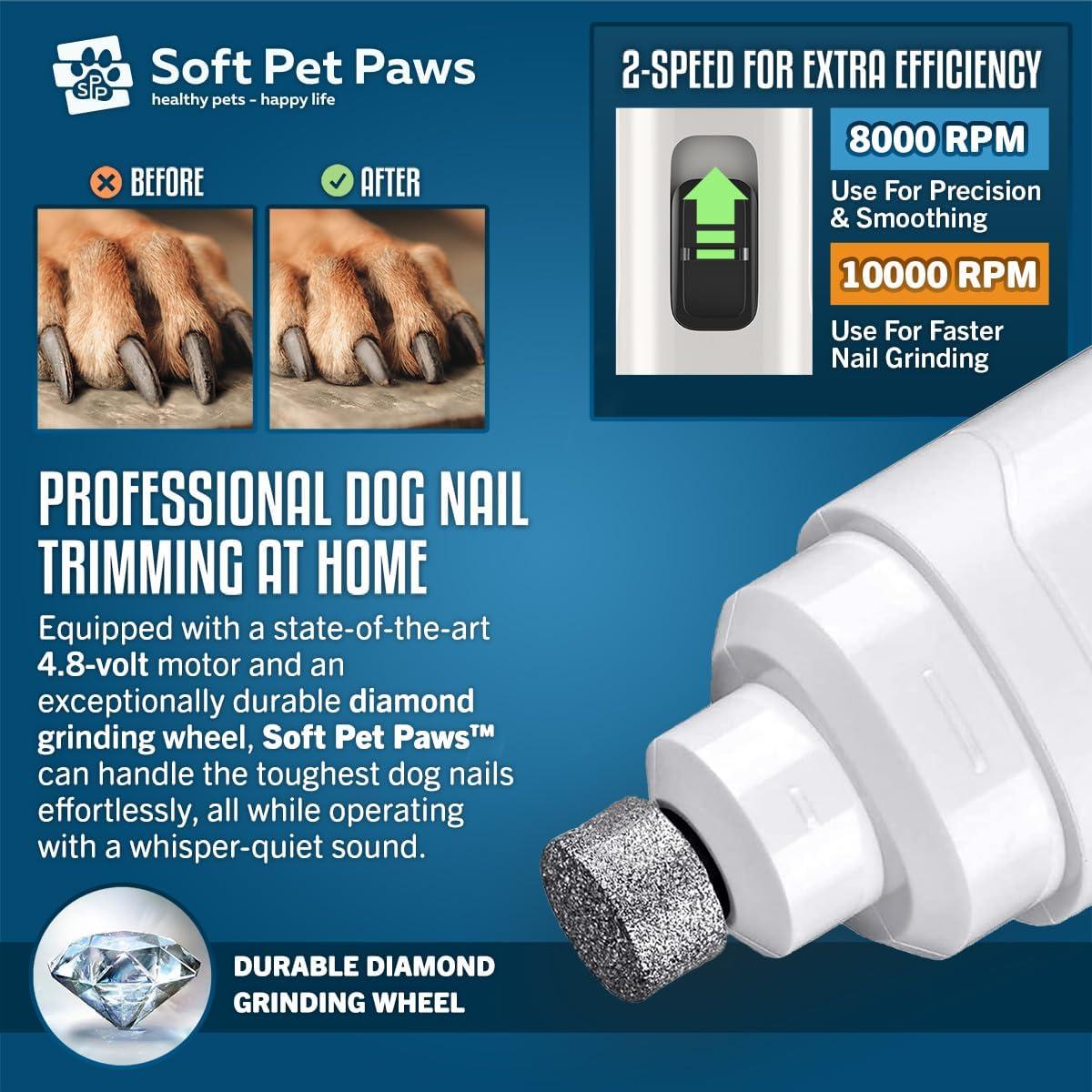 Cortadora de Uñas Eléctrica Soft Pet Paws - Ultra Silenciosa