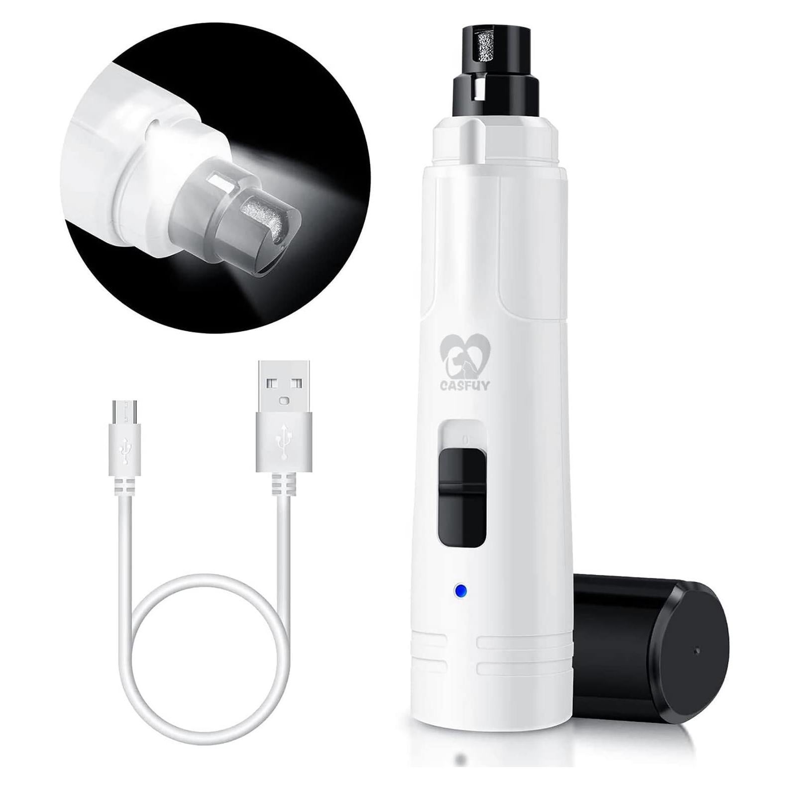 Amoladora de Uñas para Perros Casfuy N20 con Luz LED