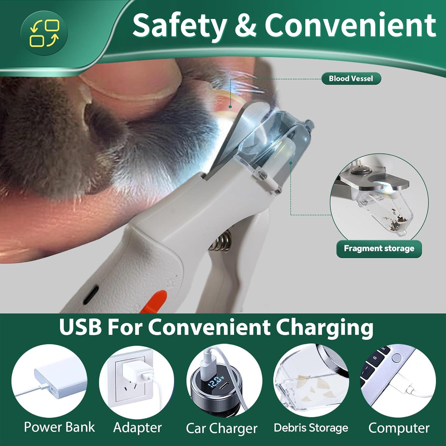 Cortauñas 2 en 1 CATPICK para Gatos y Perros Silencioso