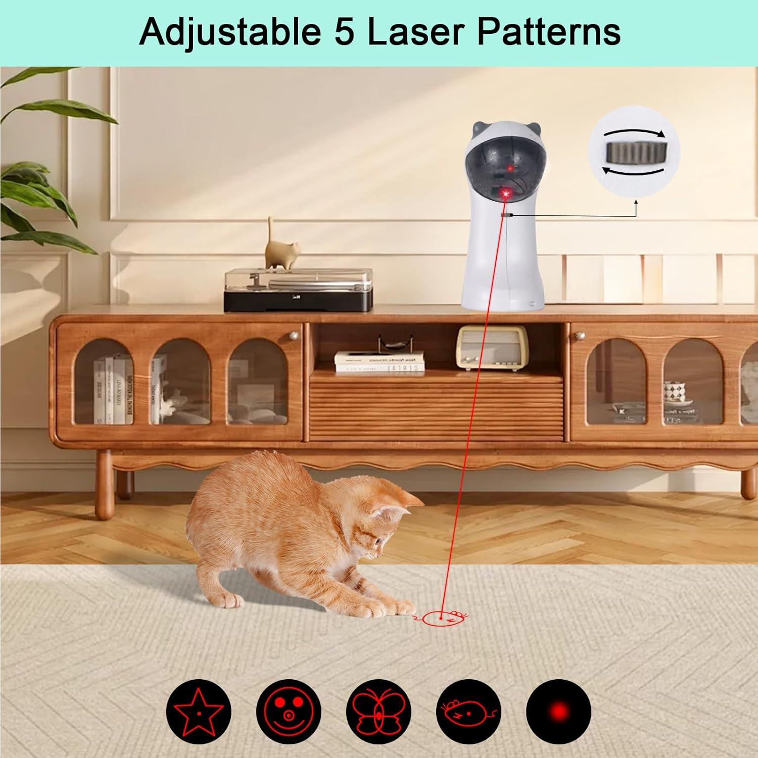 Juguete Interactivo Automático para Gatos TBTeek con Luz y 4 Modos