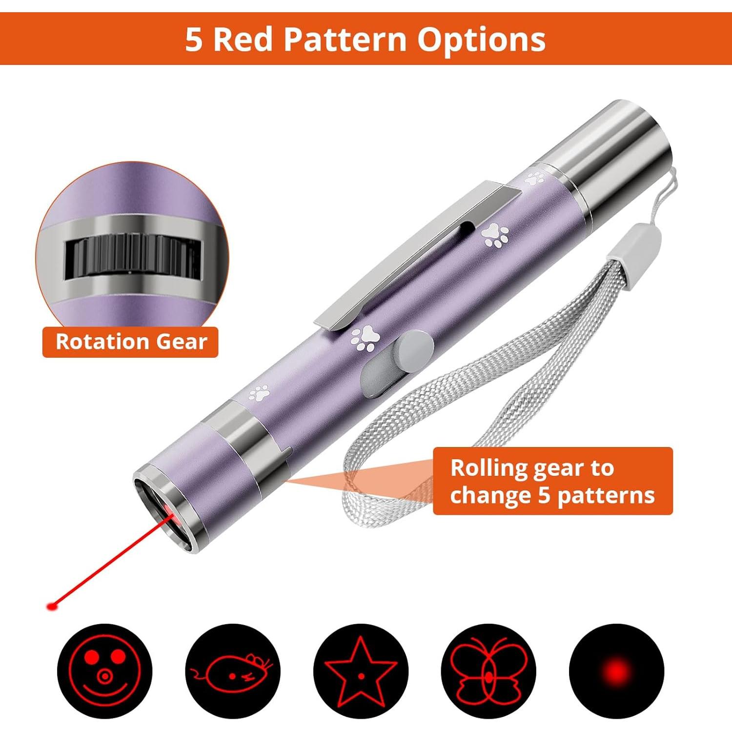 Paquete de 2 Punteros de Luz Roja Interactivos OUMSIS - Recargables