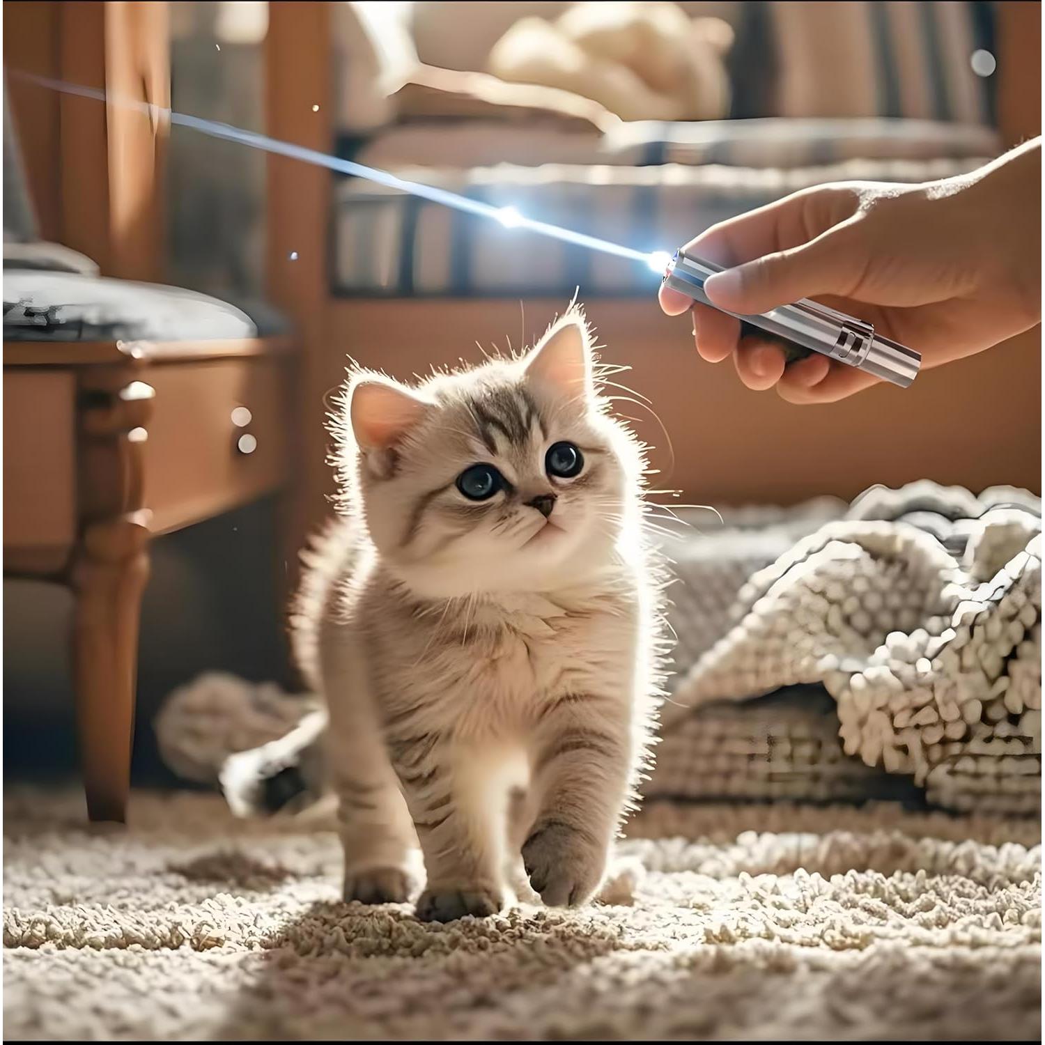 Puntero láser recargable Koackl para gatos y perros 3 luces