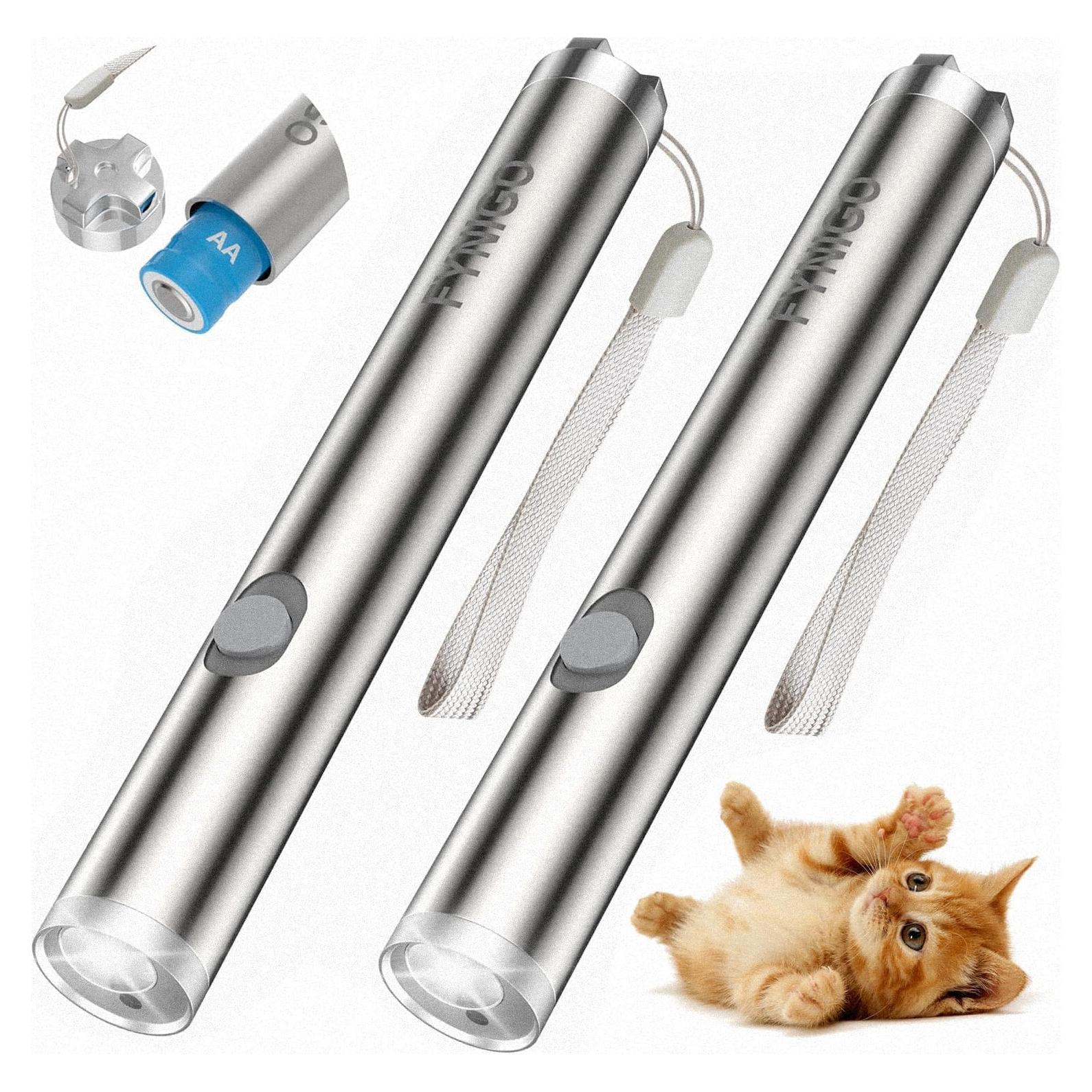 Juguetes Interactivos para Gatos FYNIGO 2 Pcs con Batería AA