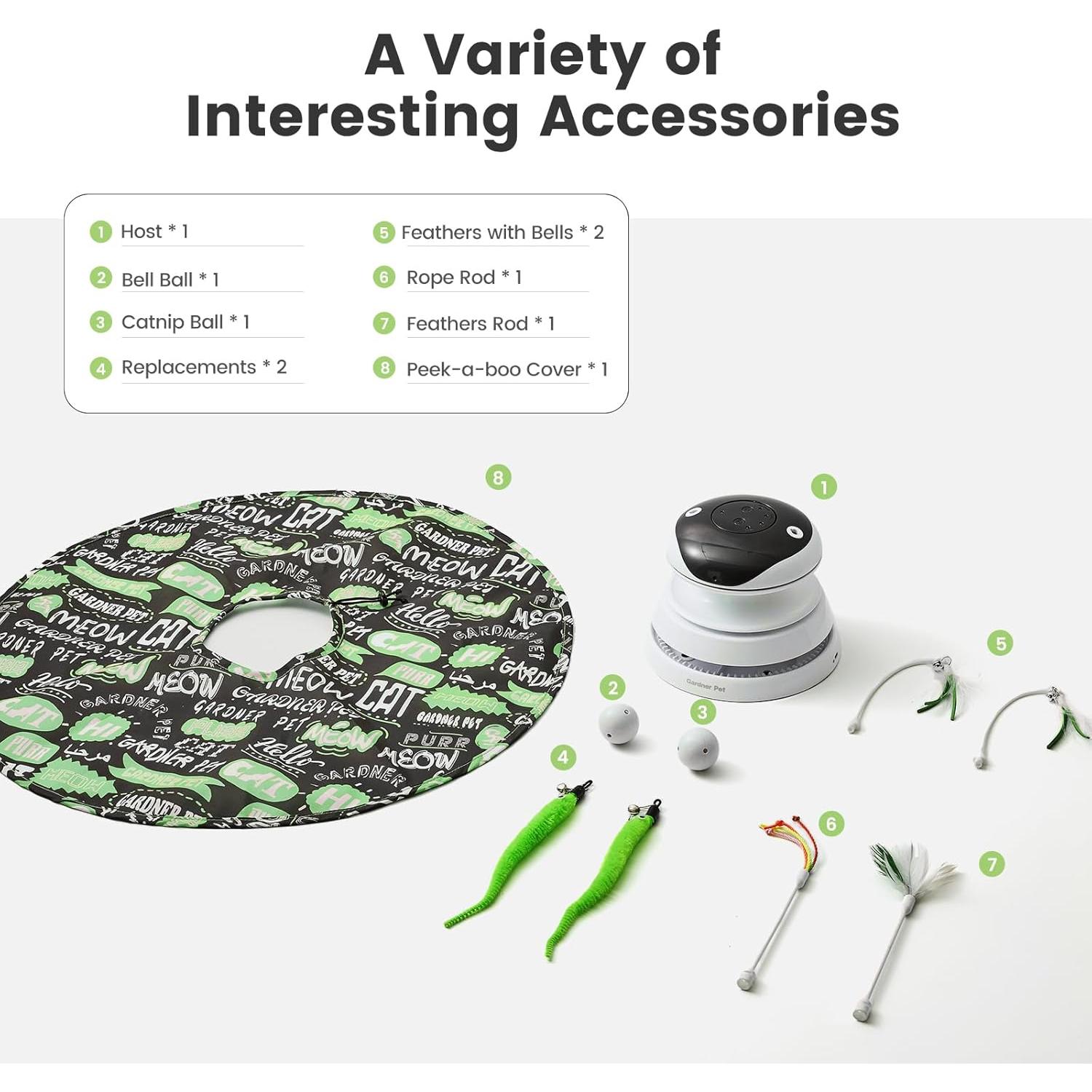 Juguete Interactivo para Gatos Gardner Pet 5 en 1 Recargable