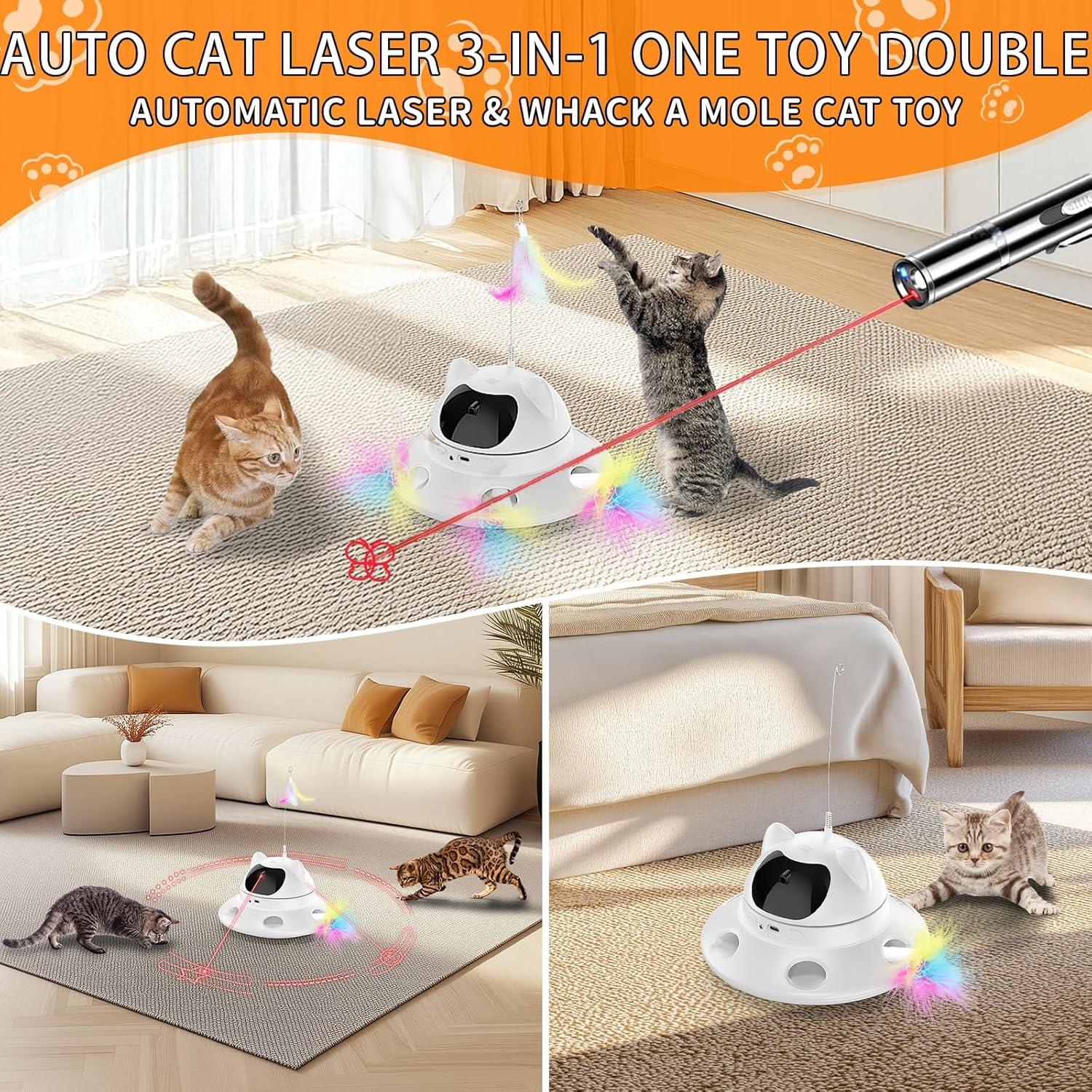 Juguete láser automático para gatos 3 en 1 - Shenzhen BK001