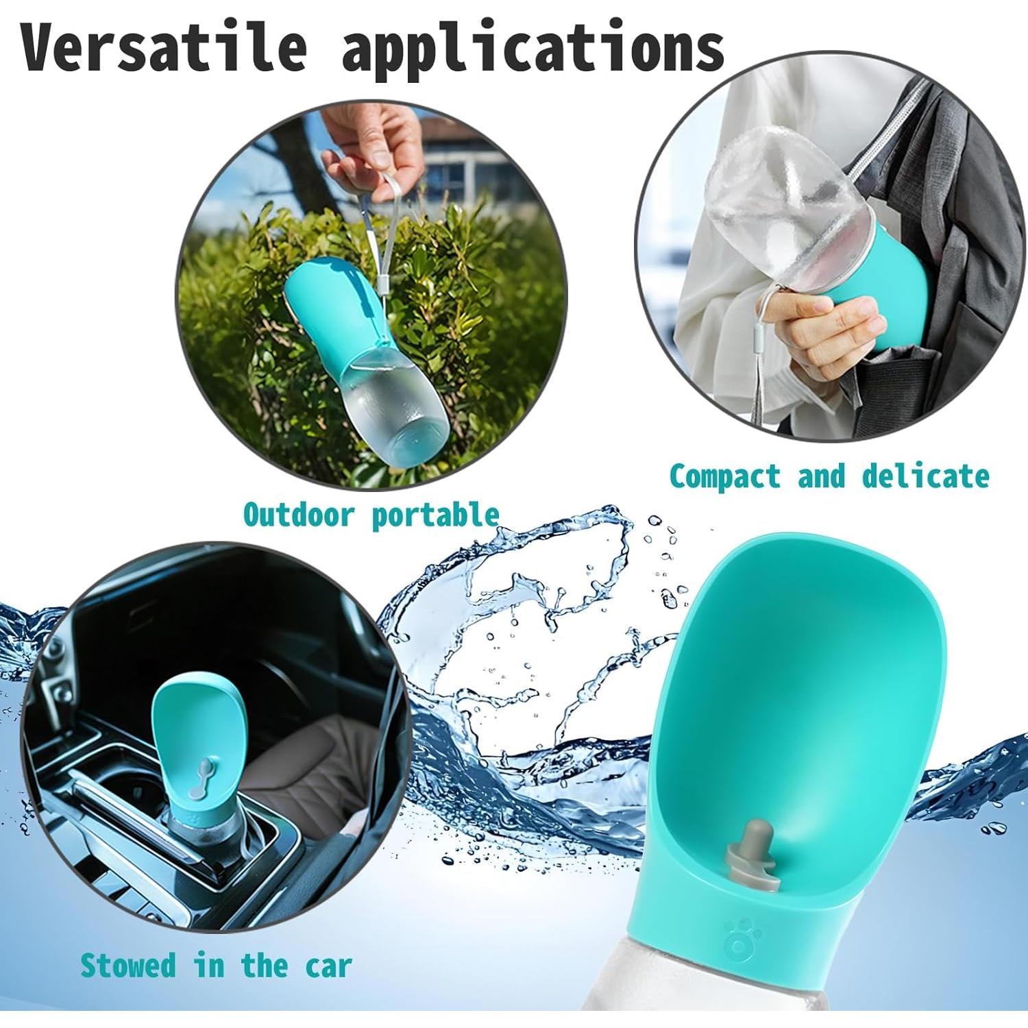 Botella de Agua para Perros Kalimdor 350ml a Prueba de Fugas