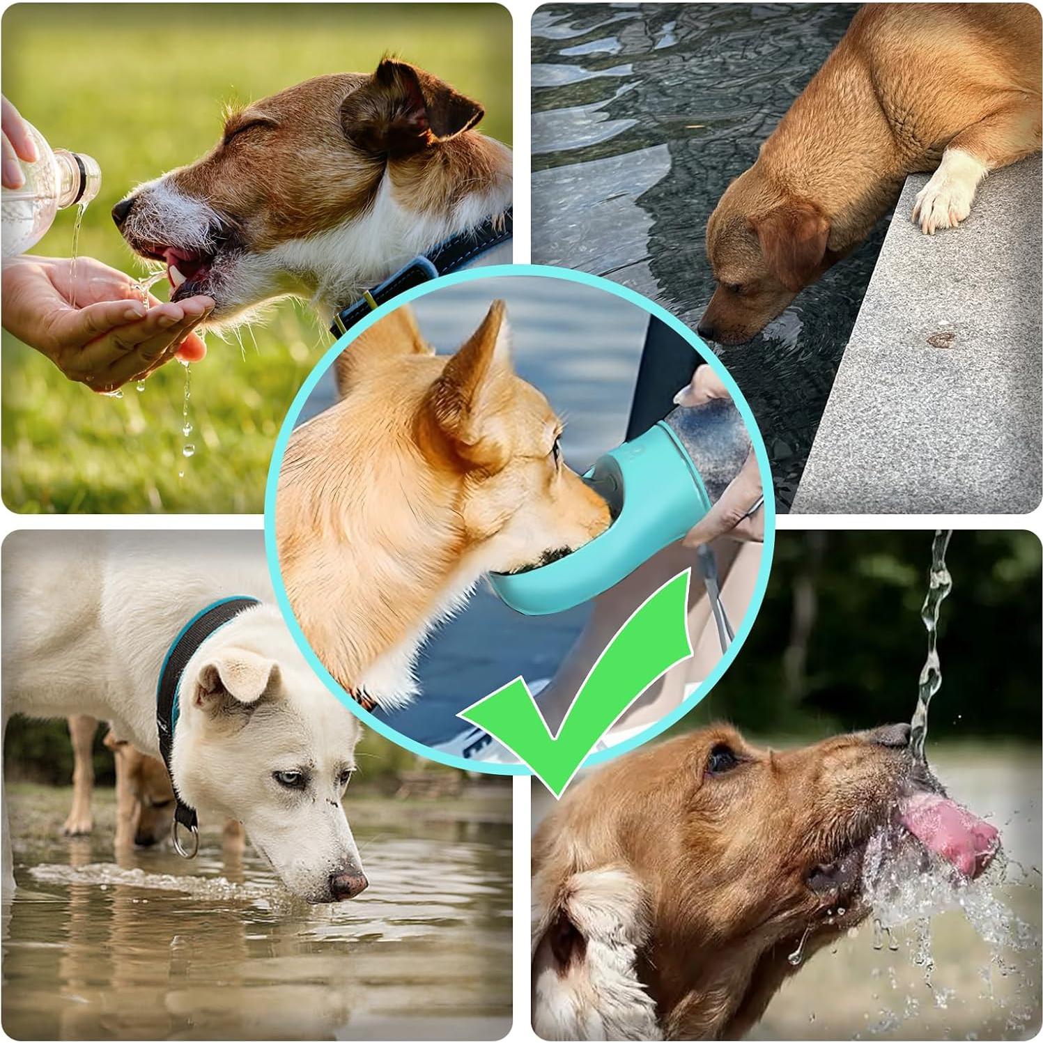 Botella de Agua para Perros Kalimdor 350ml a Prueba de Fugas