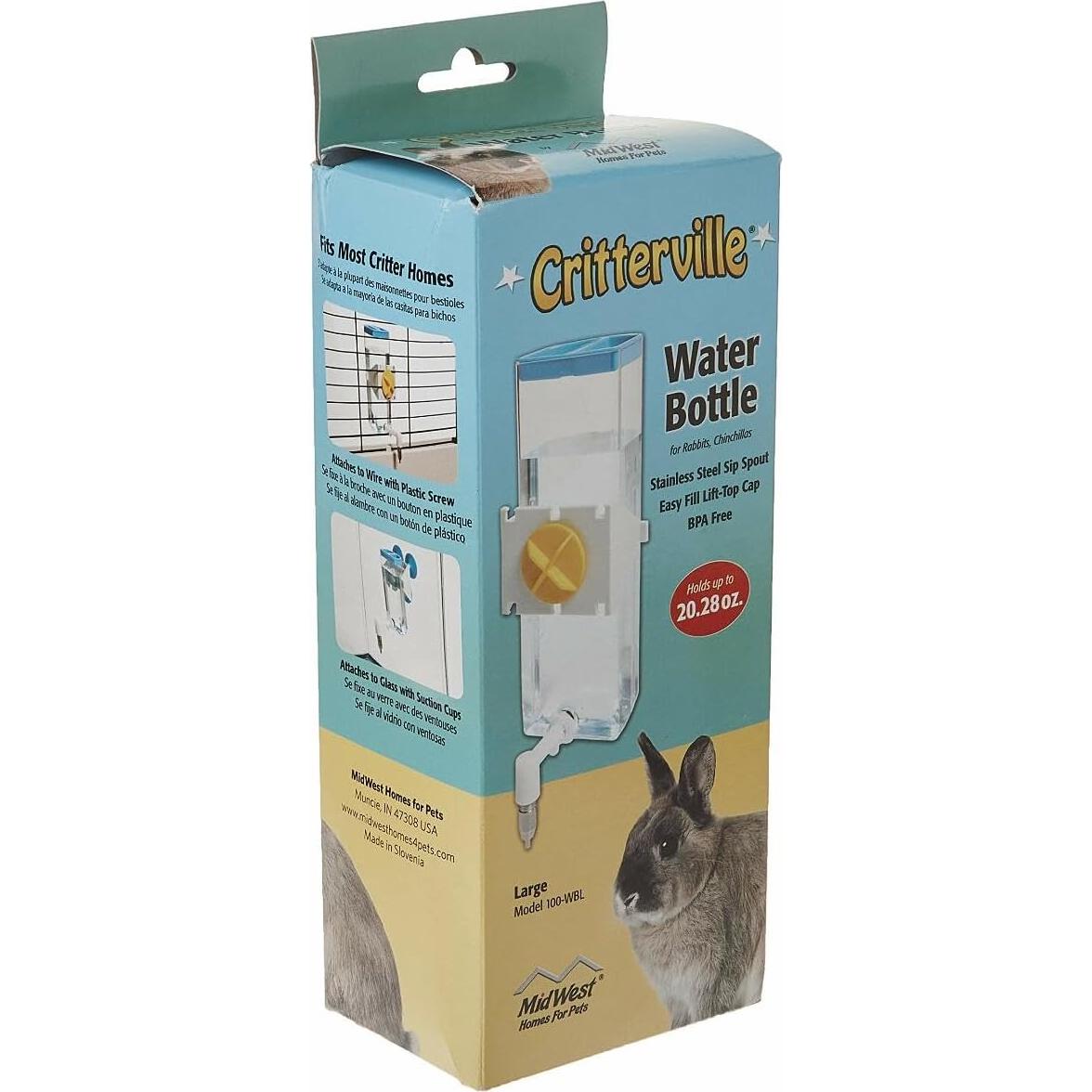 Botella de Agua Grande MidWest para Conejos 600 ml