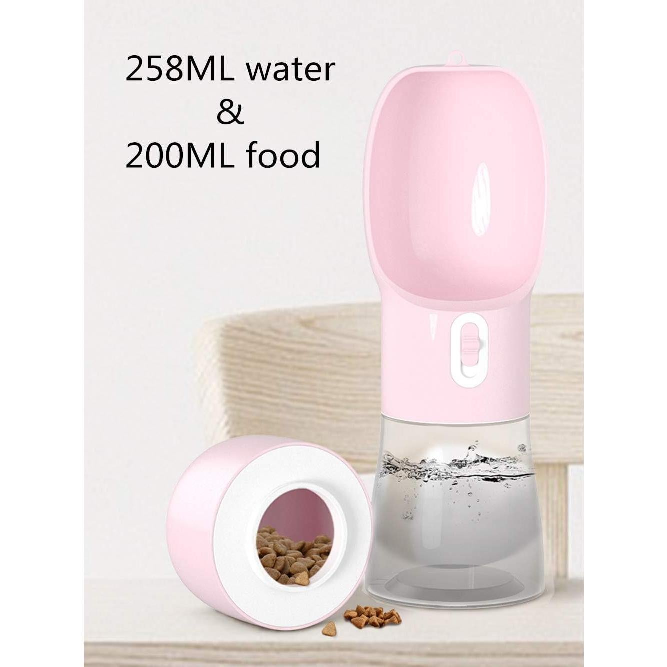 Dispensador de Agua y Comida para Perros Misthis Rosa 250ml