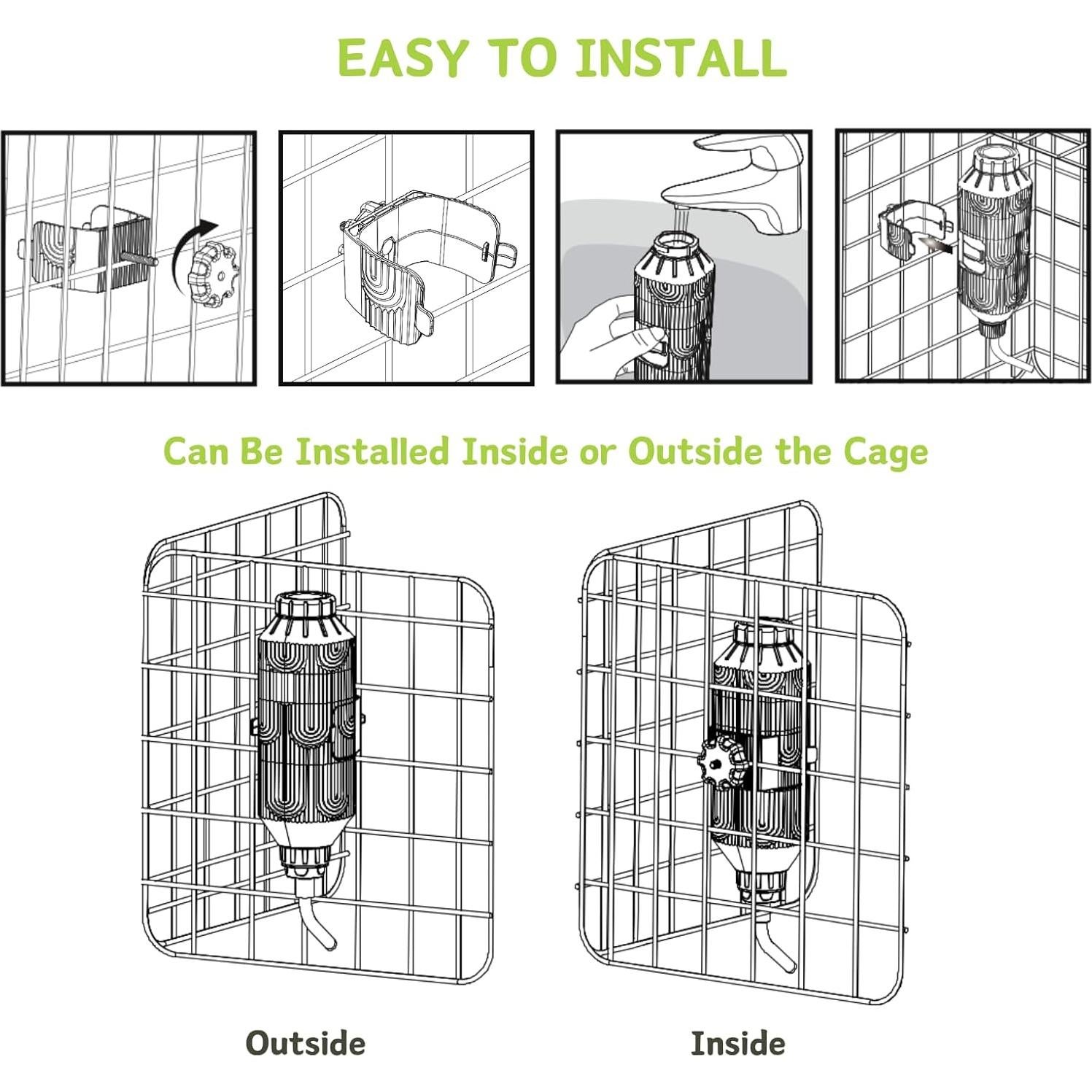 Botella de Agua para Mascotas Kassiva 500ml Verde Dispensador