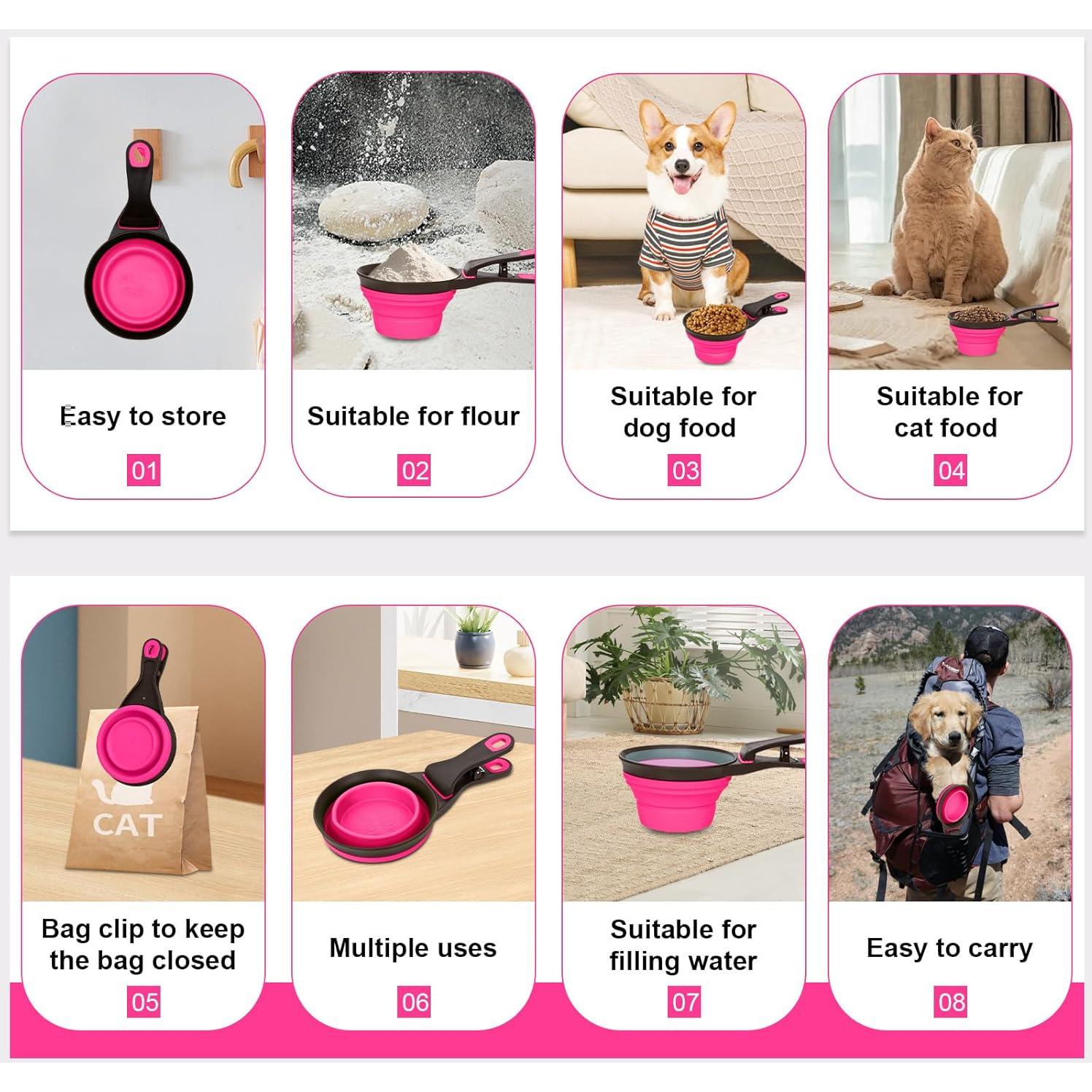 Cucharón Plegable de Silicona para Comida de Perro 473ml