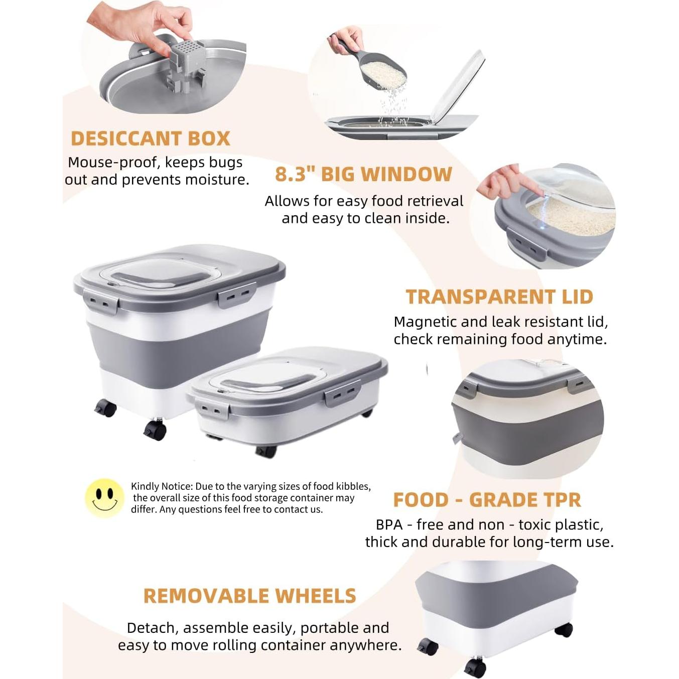 Contenedor de Almacenamiento de Comida para Perros DDMOMMY 10 kg