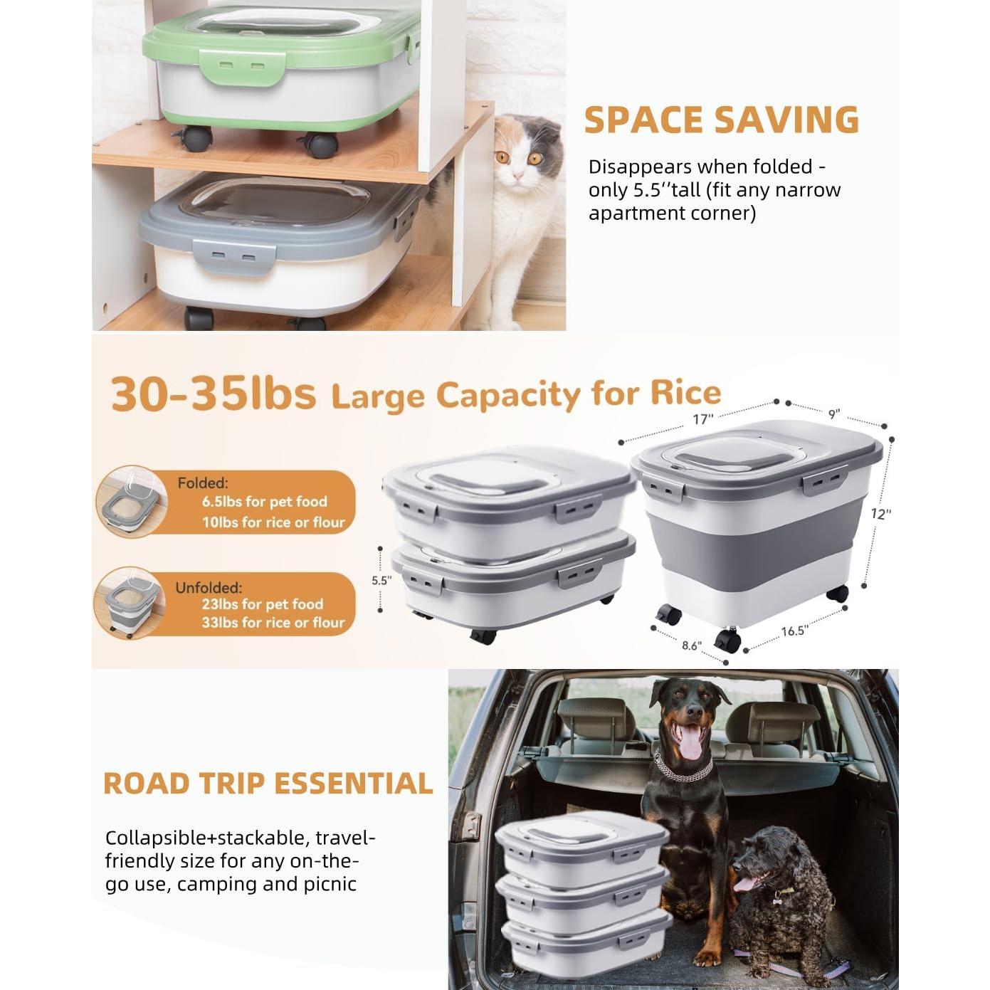 Contenedor de Almacenamiento de Comida para Perros DDMOMMY 10 kg