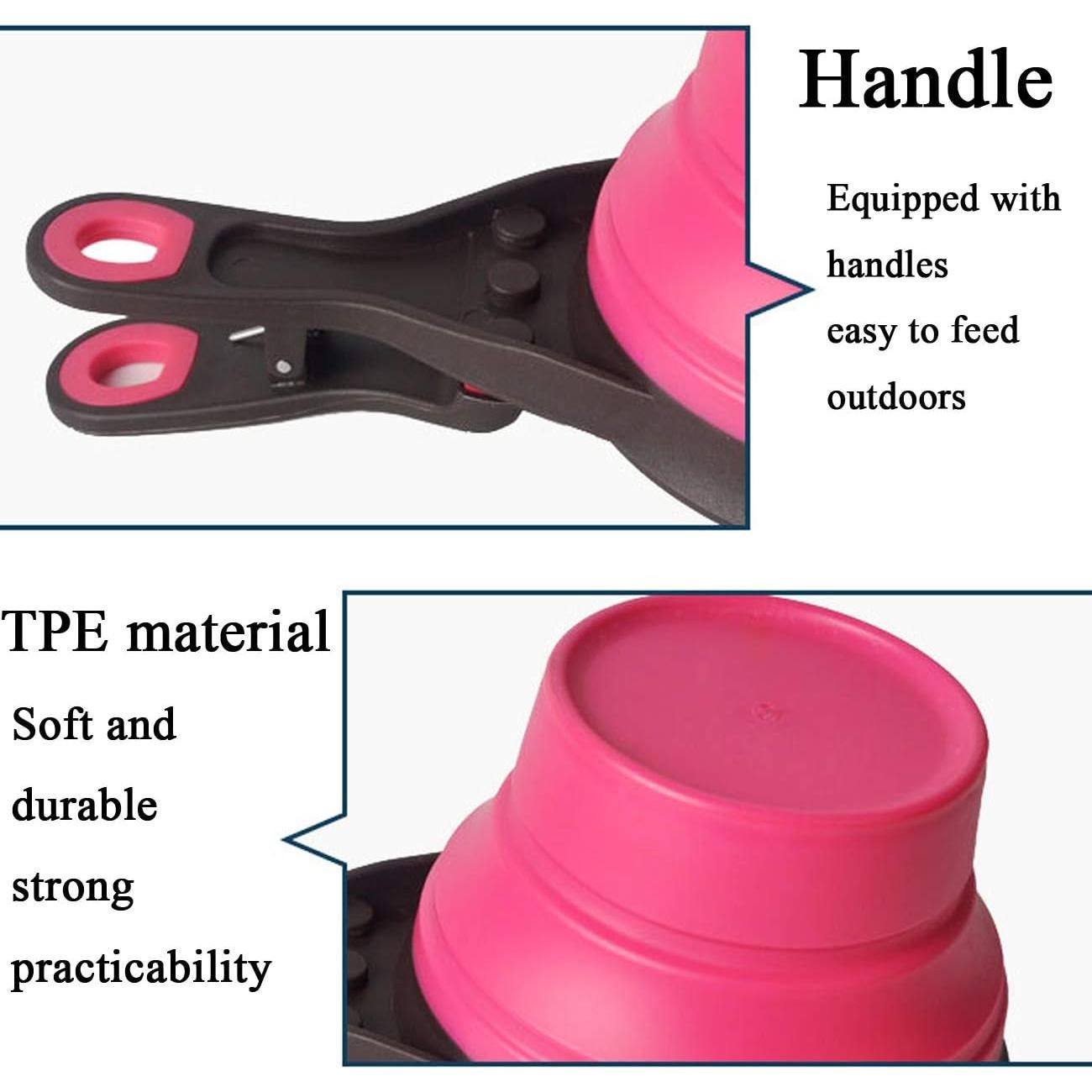 Juego de Tazas Medidoras Plegables UCSAJI para Mascotas 2 Pzas