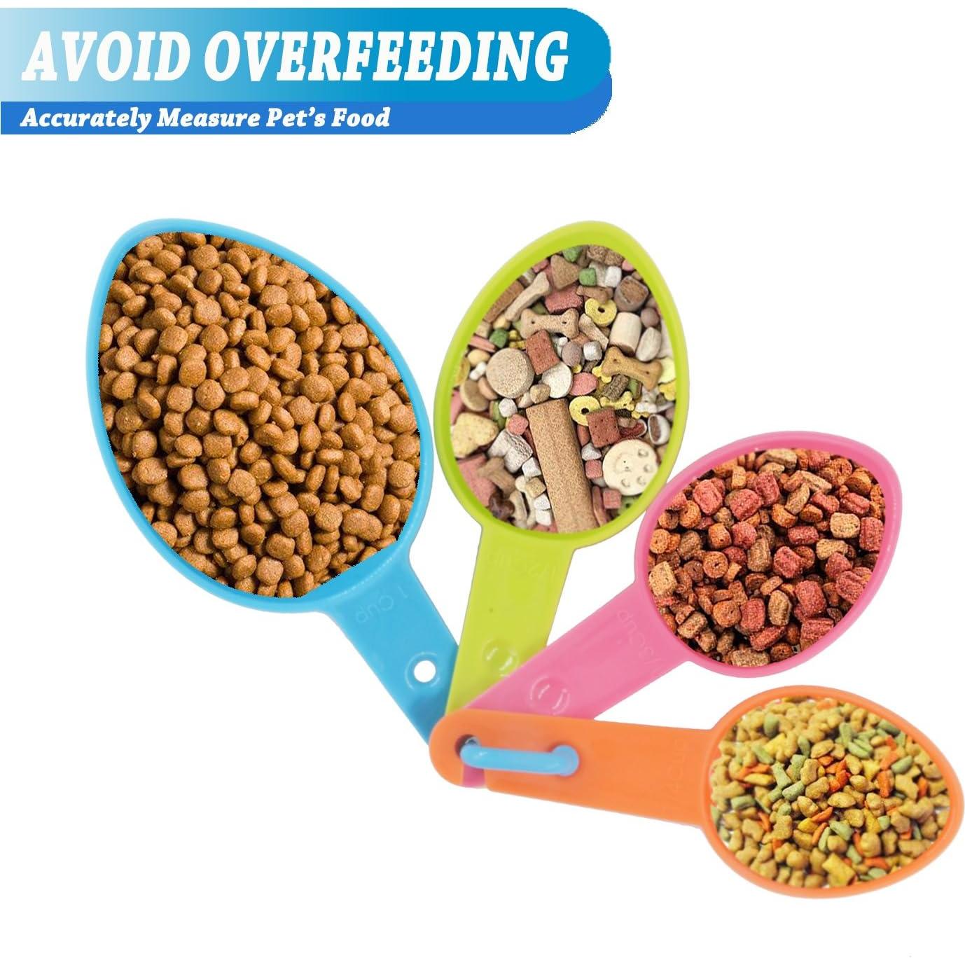 Juego de Tazas Medidoras HINMAY para Comida de Mascotas 4 Pzs