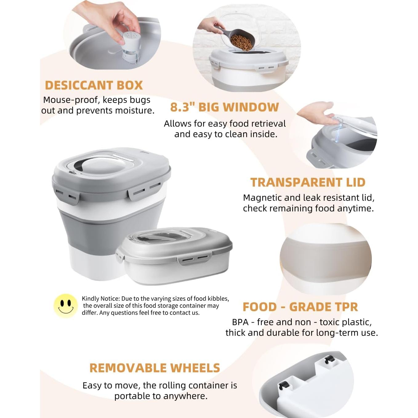 Contenedor de Almacenamiento de Comida para Perros DDMOMMY 35 L