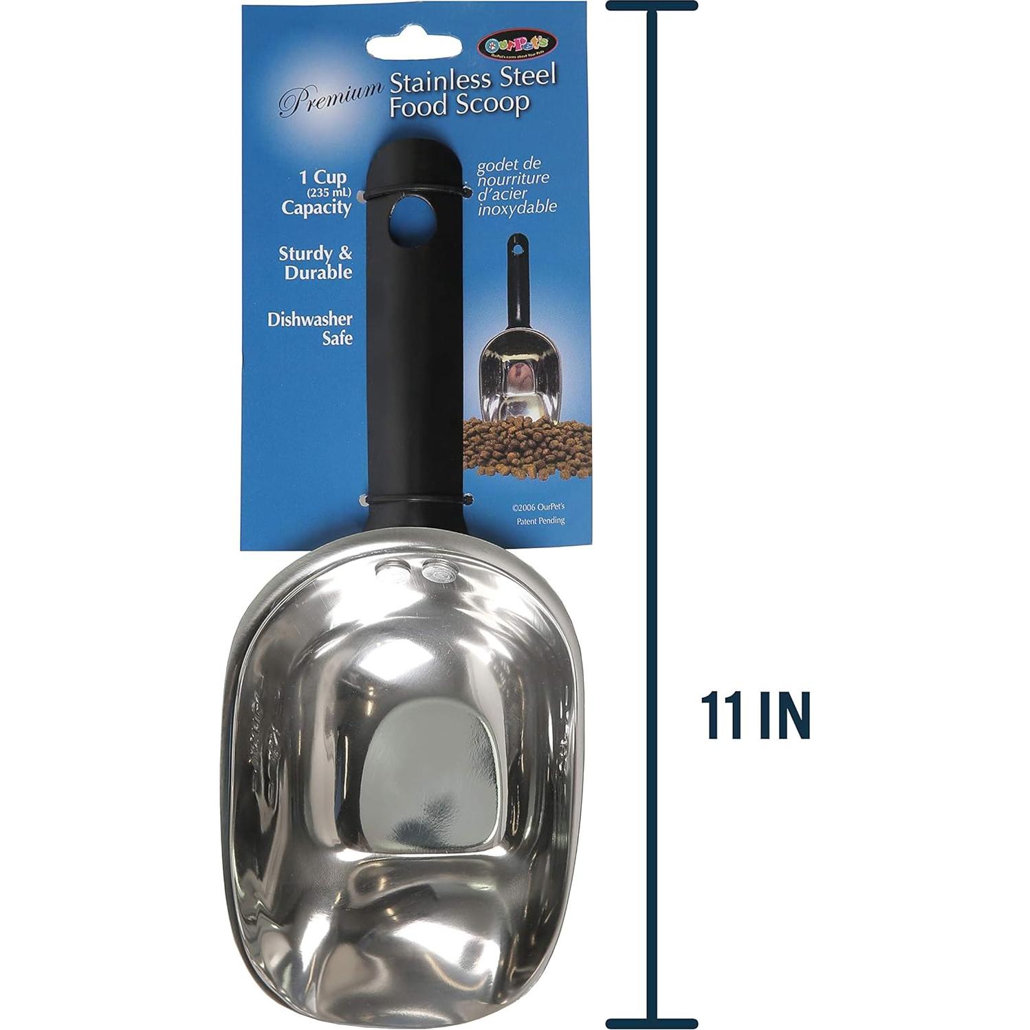 Cucharón de Comida Acero Inoxidable OurPet 1 Taza Duradero