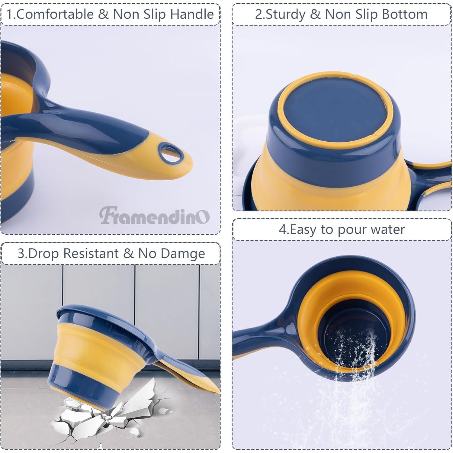 Cucharón Plegable de Agua Framendino 2 Pack Plástico 27.4 cm