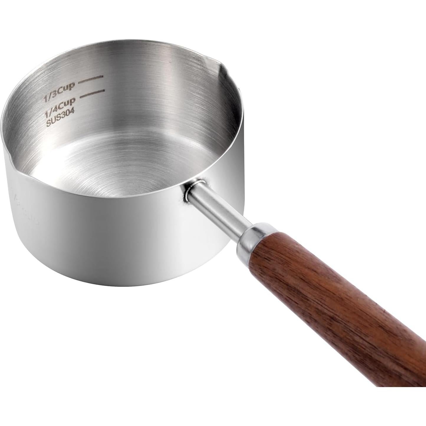 Cucharón Medidor Kichwit Acero Inoxidable 304 Set 2 Pzas