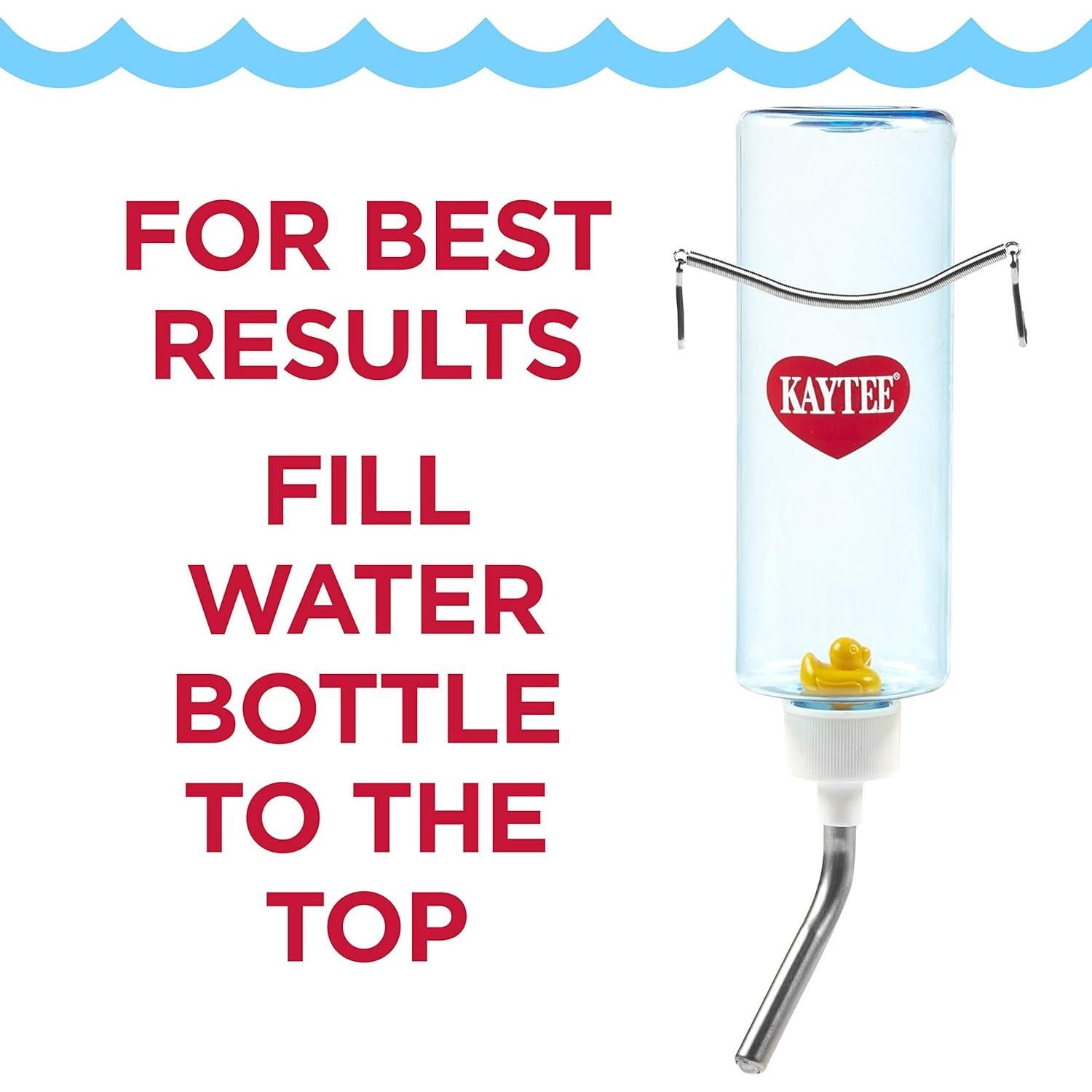 Botella de Agua Kaytee Clear View 0.95 L para Conejos y Cobayas