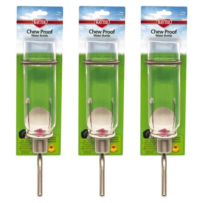 Botellas de Agua Kaytee para Mascotas Pequeñas - 3 Piezas, 355 ml