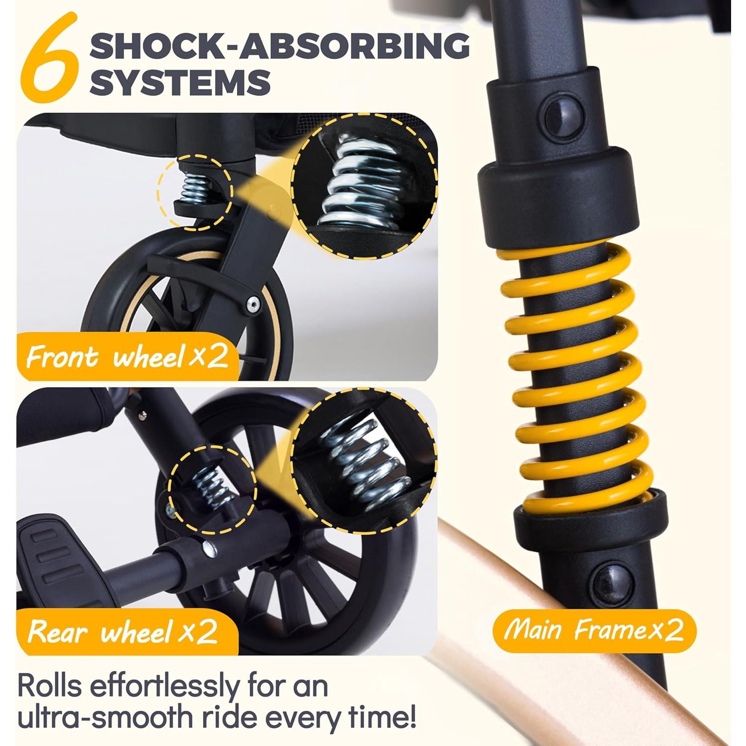 Carrito para Mascotas GdnWings 6 Amortiguaciones 55 lbs