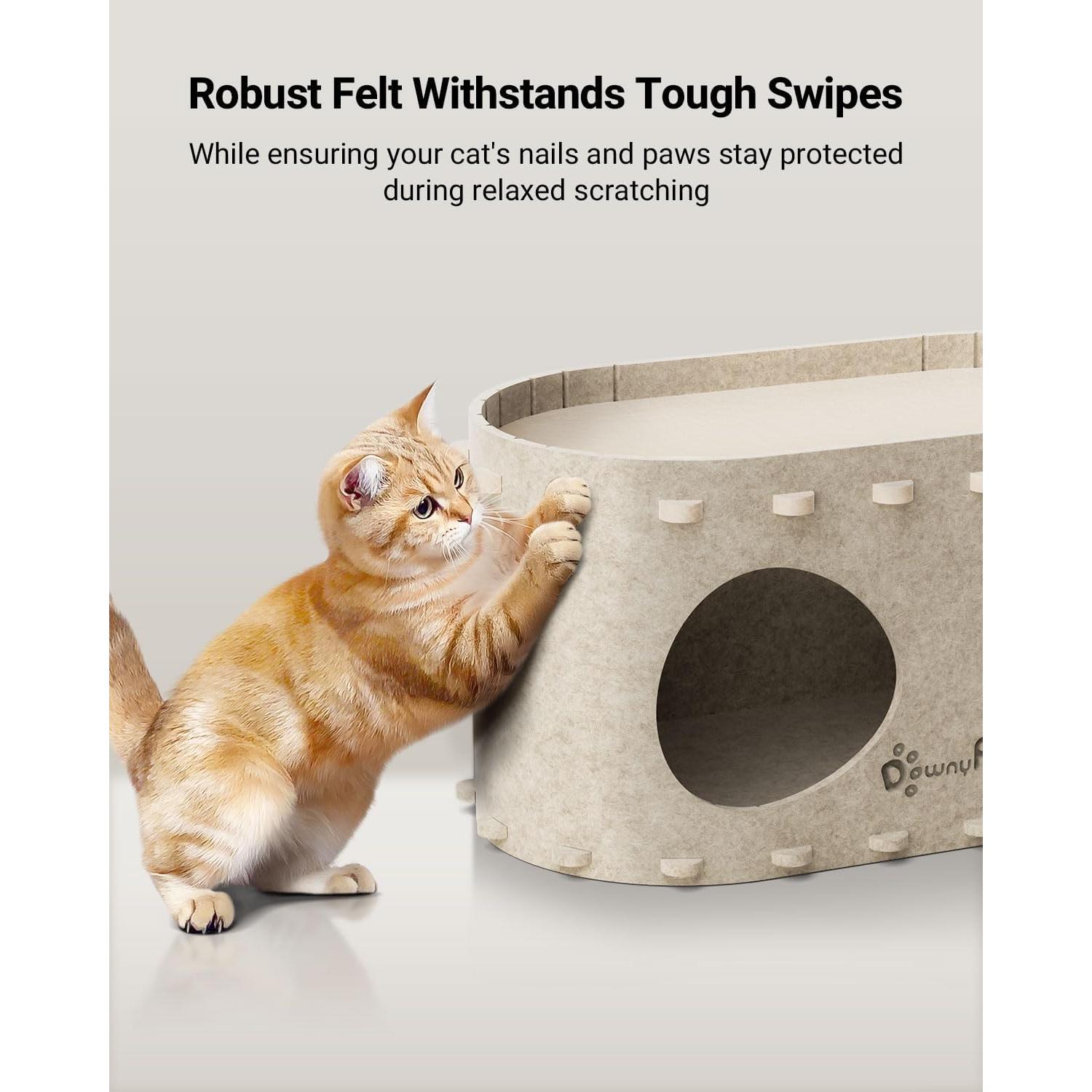 Casa para Gatos PeekaPurr DownyPaws 2 Pisos 57.9x32.8x30 cm