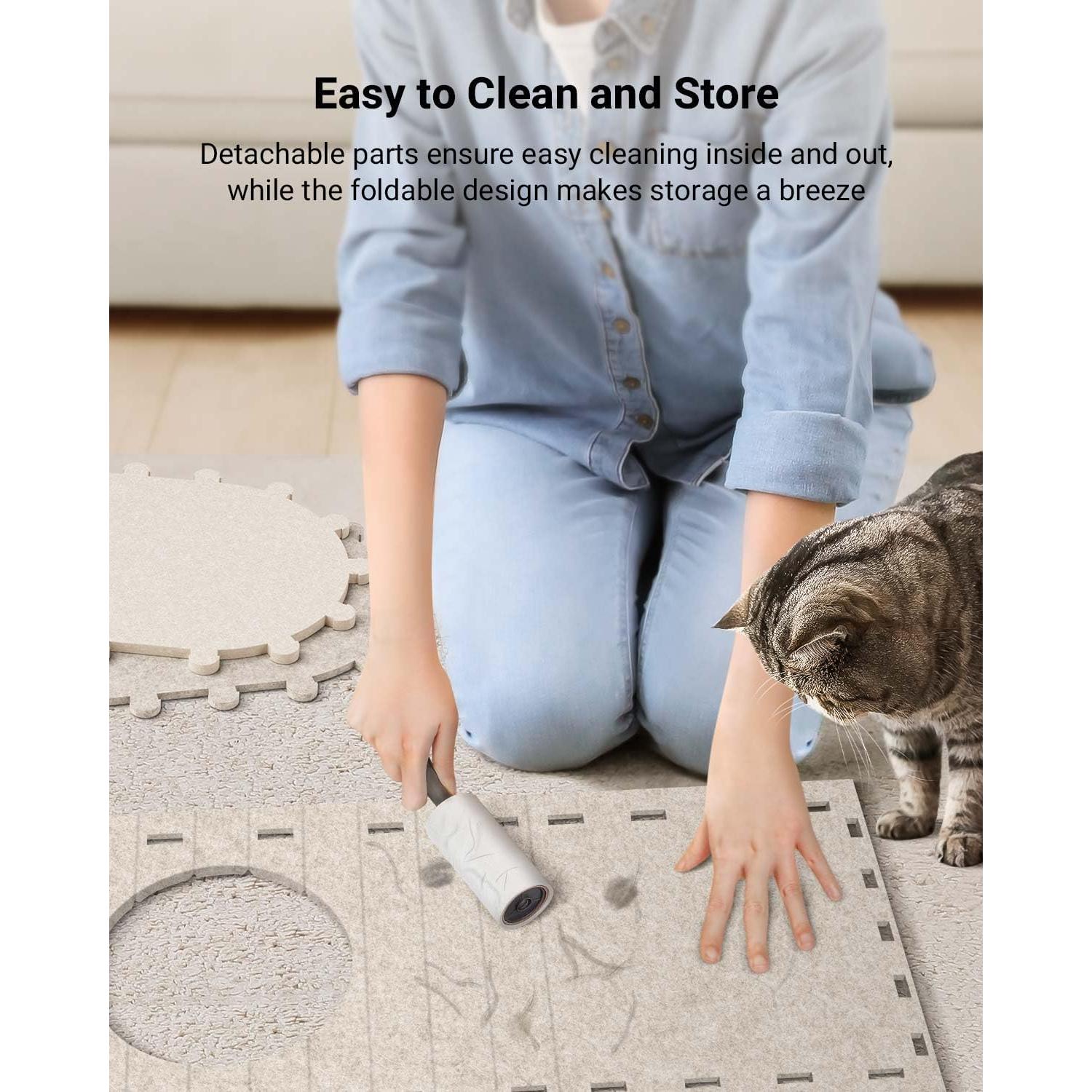 Casa para Gatos PeekaPurr DownyPaws 2 Pisos 57.9x32.8x30 cm