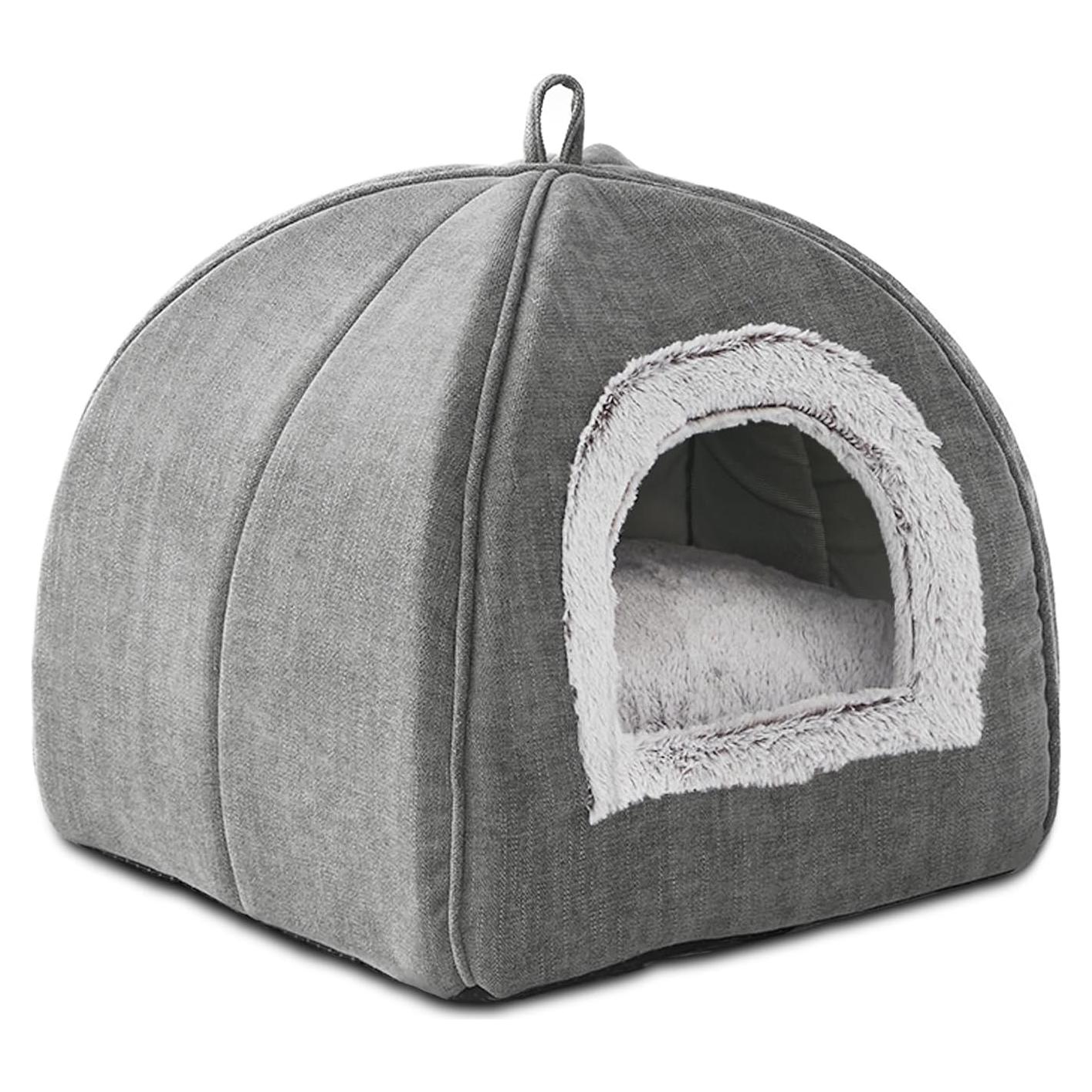 Cueva para Gatos WINDRACING 38cm Gris Plegable y Lavable