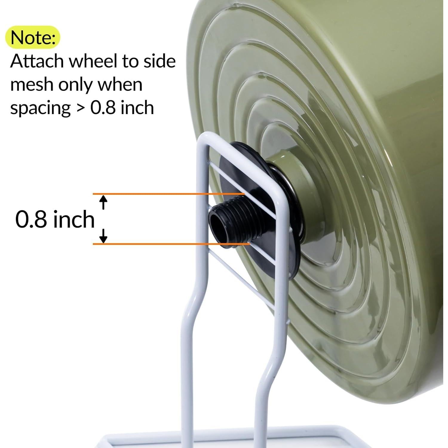Rueda de Hámster Silenciosa JONSANTY 21.5 cm Verde Antideslizante