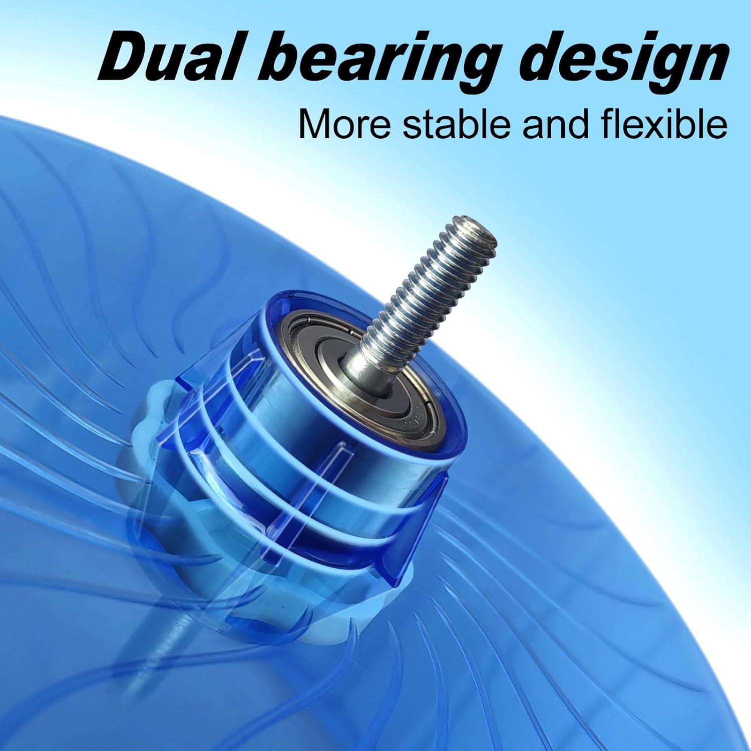 Rueda de Hámster Silenciosa TieLishor 14 cm Azul con Soporte Ajustable