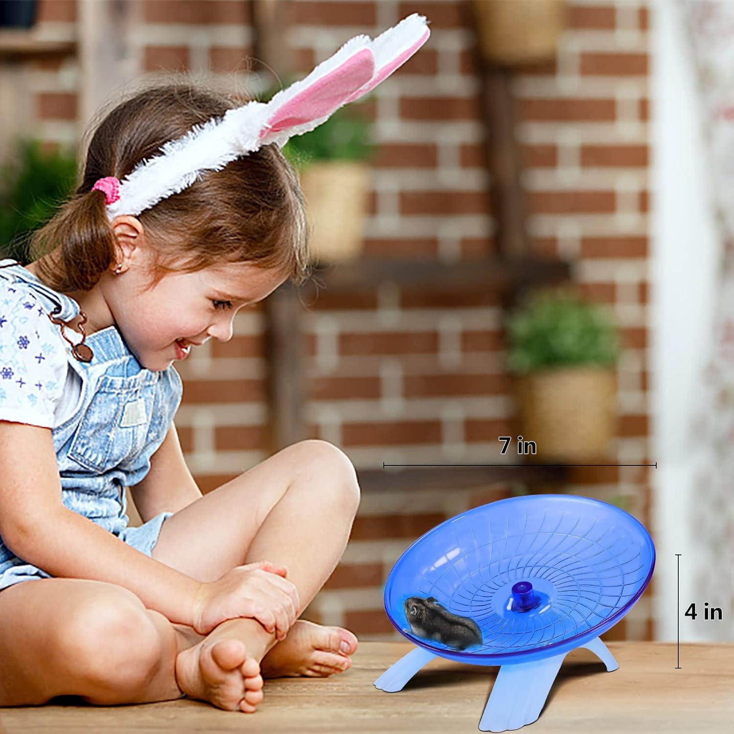 Plato Giratorio Silencioso para Hámster Nanaborn 18x18 cm Azul