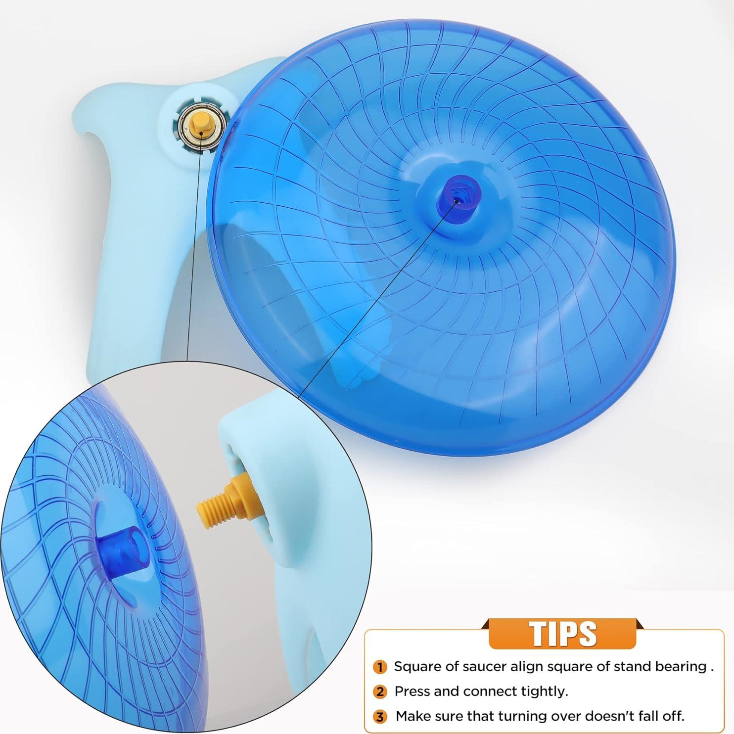 Plato Giratorio Silencioso para Hámster Nanaborn 18x18 cm Azul