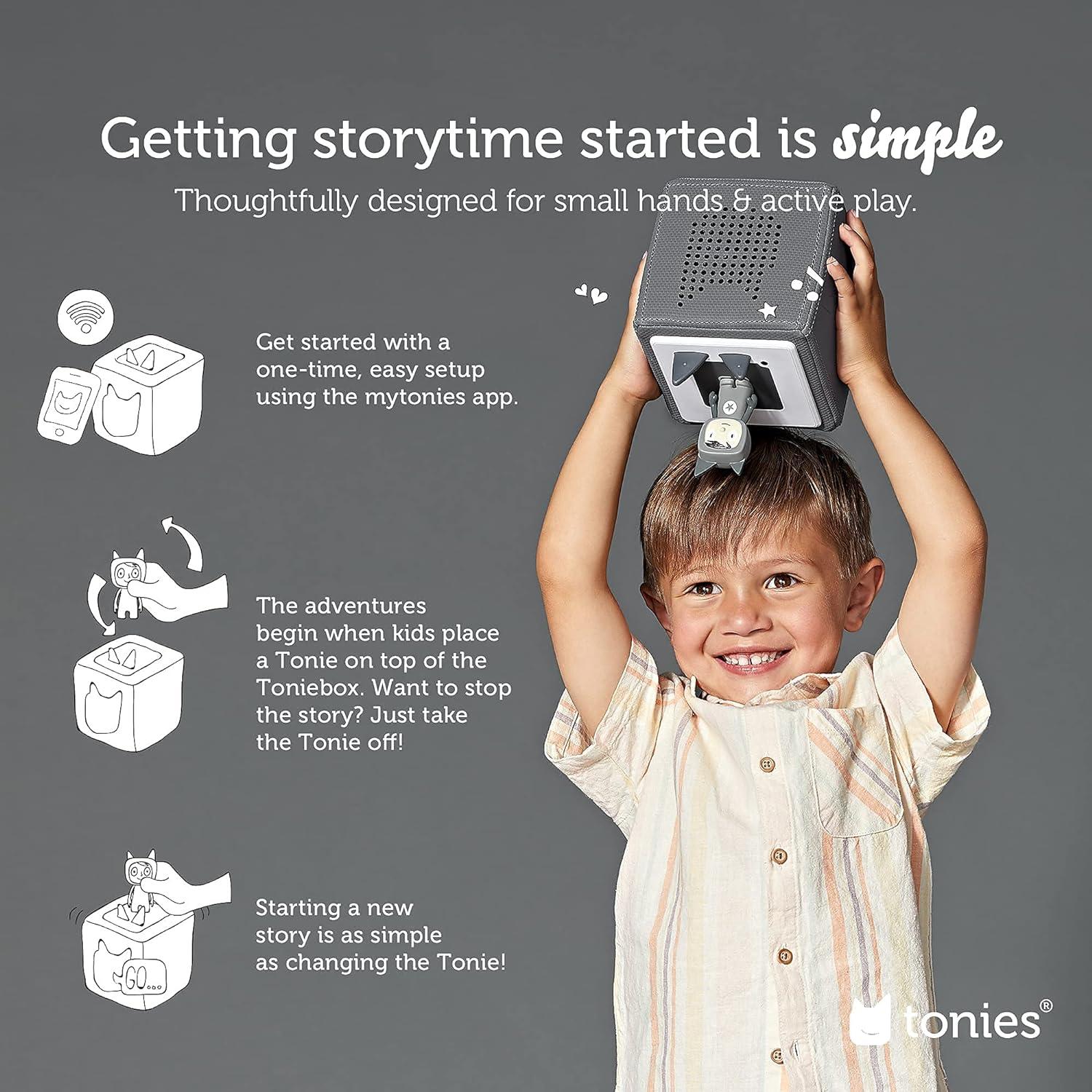 Toniebox Gris Set de Inicio con Cachorro de Juego - Audio Infantil