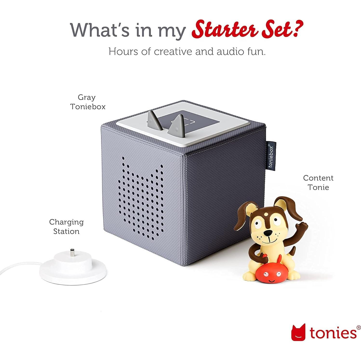 Toniebox Gris Set de Inicio con Cachorro de Juego - Audio Infantil