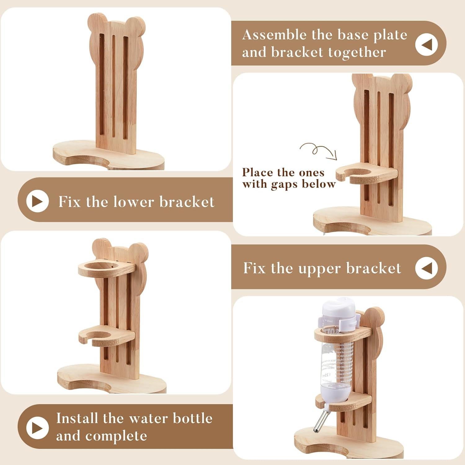 Juego de Rueda Silenciosa y Botella de Agua para Hámster