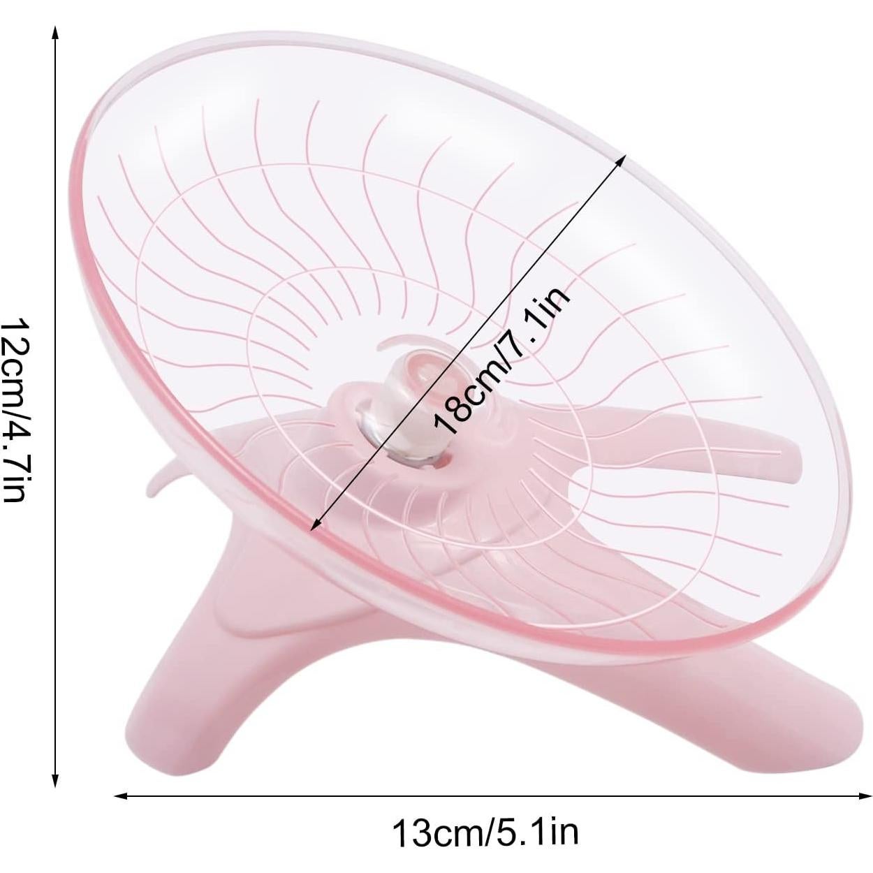 Rueda de Hámster Silenciosa Wontee 18 cm Rosa Antideslizante